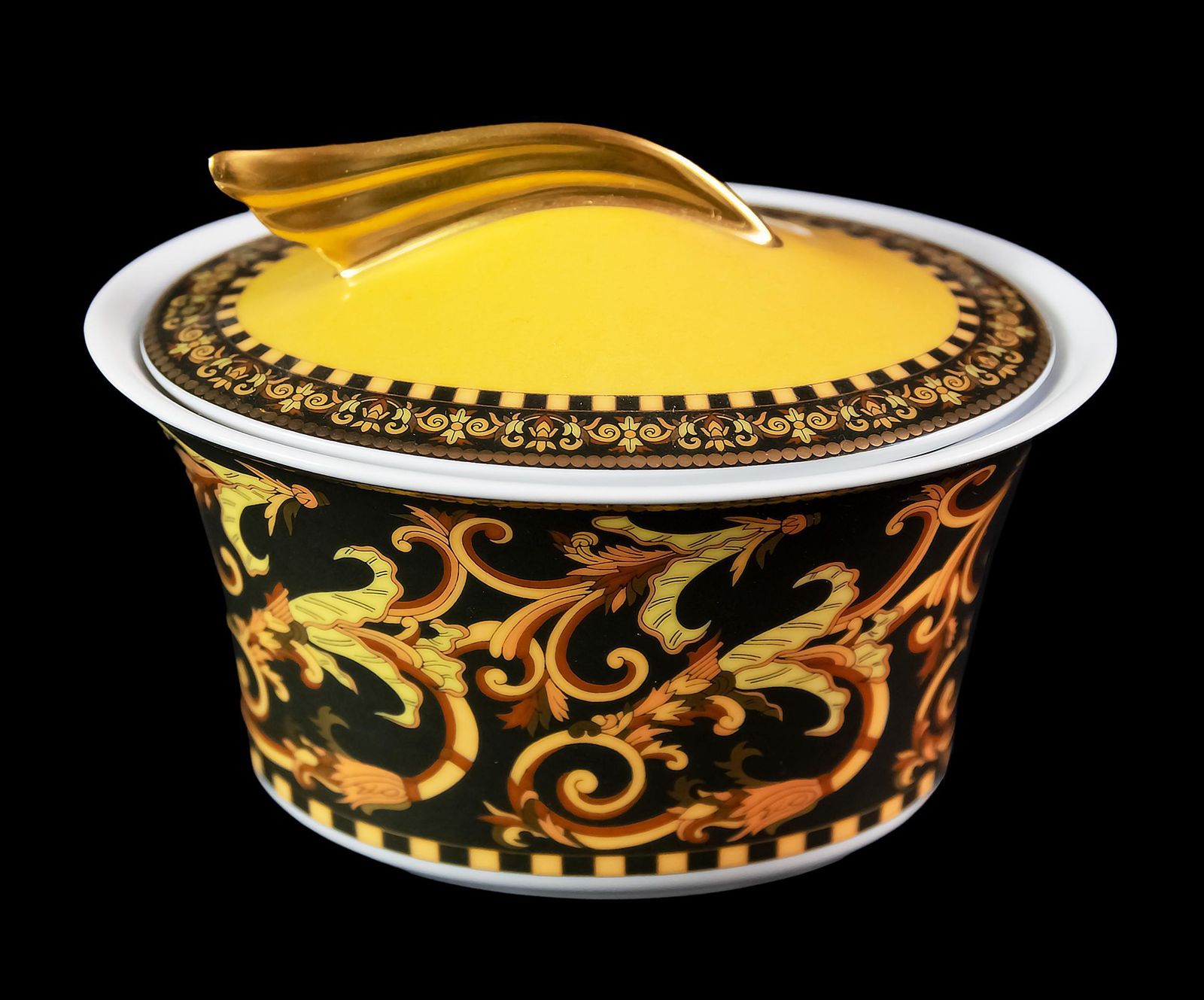 German Rosenthal Porcelain Lidded Dish Model Barocco By Versace photo furniture
