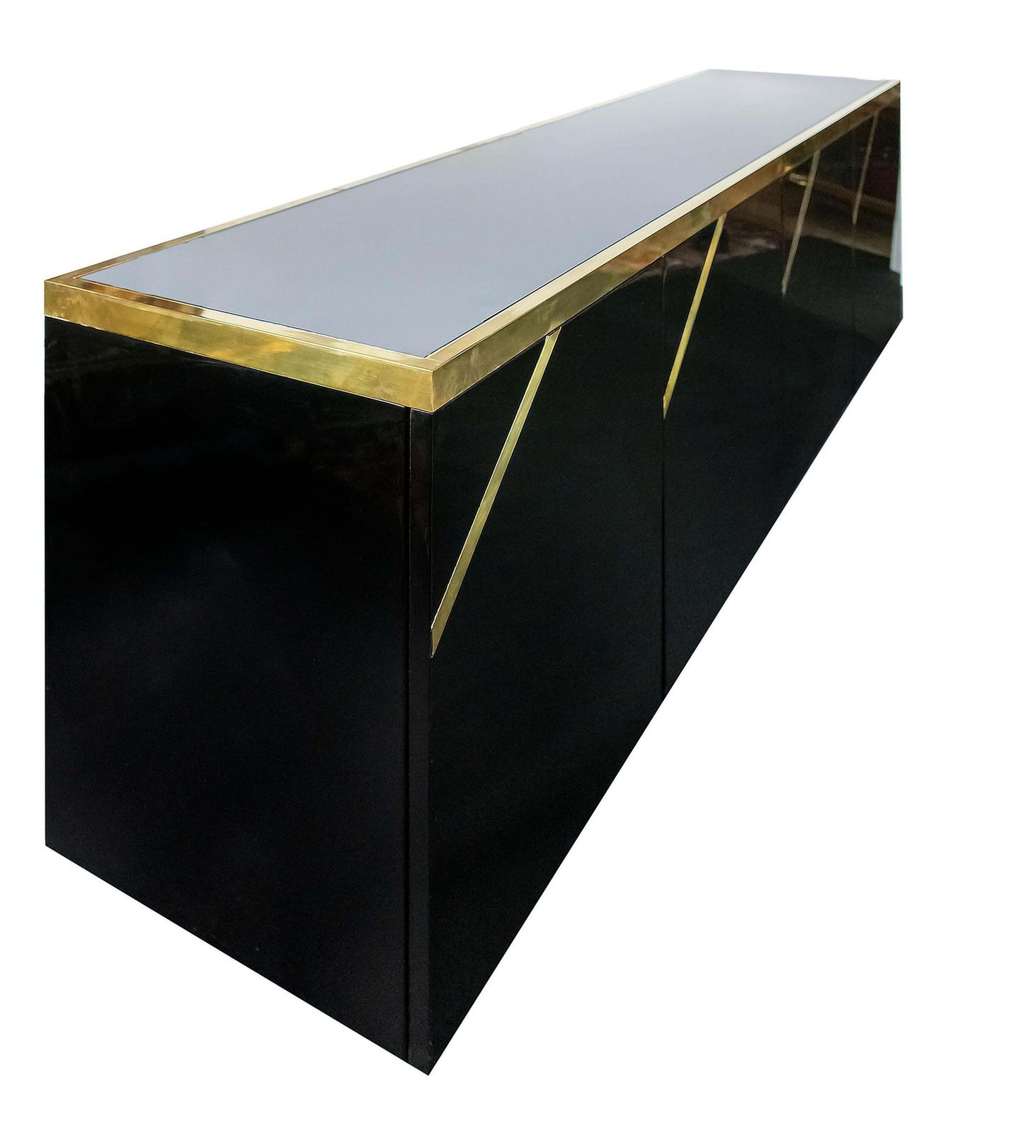 Mid Century Italian Sideboard In The Style Of Willy Rizzo /Maison Jansen, 1970's photo furniture