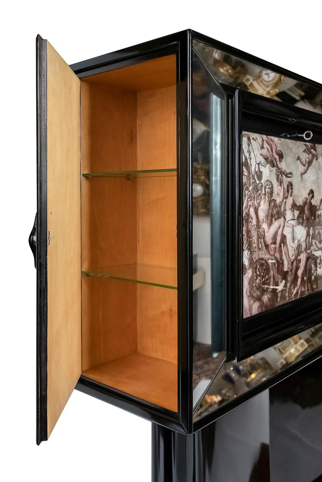 Italian Artdeco Mirrored Bar Cabinet By Valzania photo 8074.0