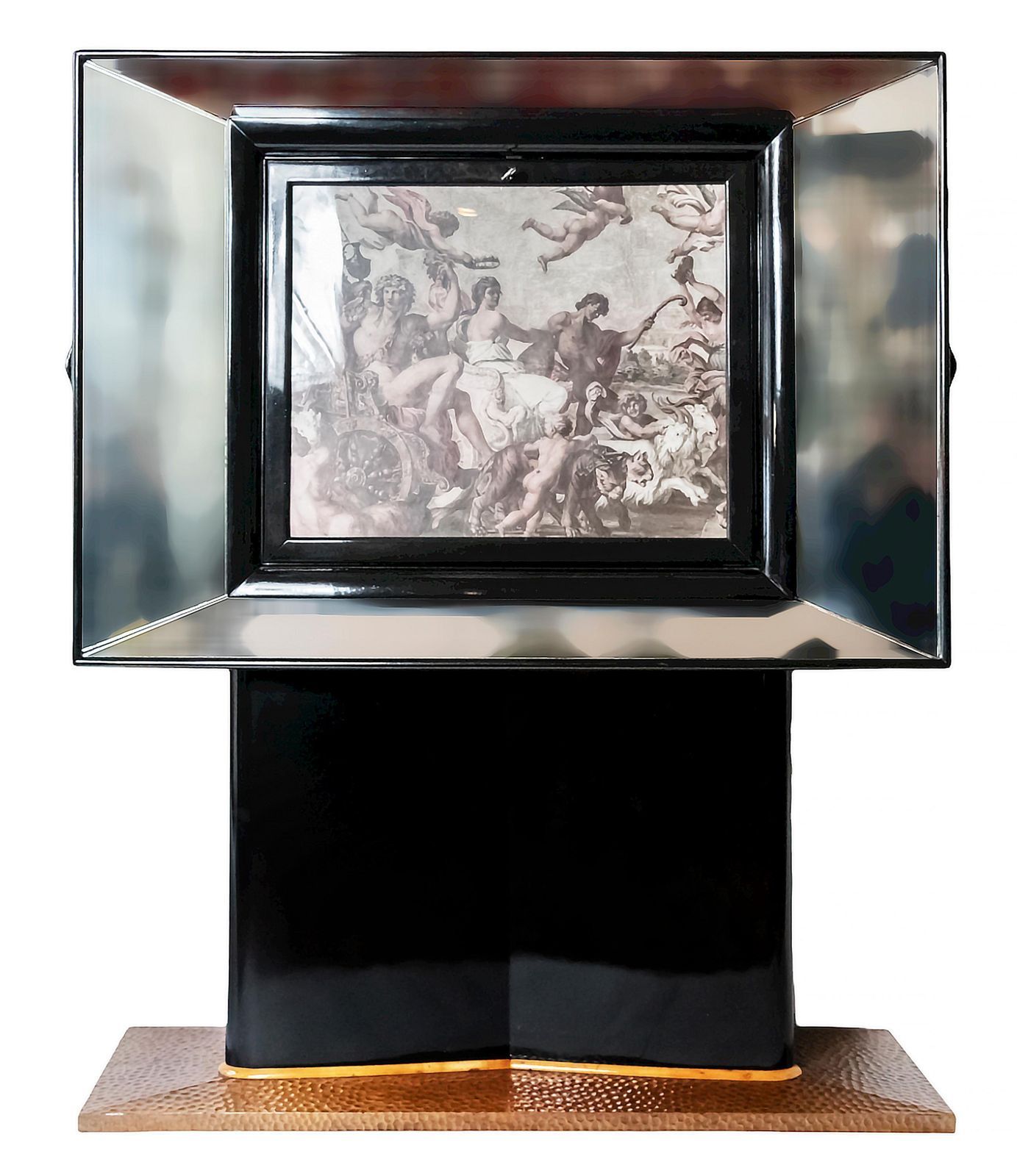photo furniture Italian Artdeco Mirrored Bar Cabinet By Valzania