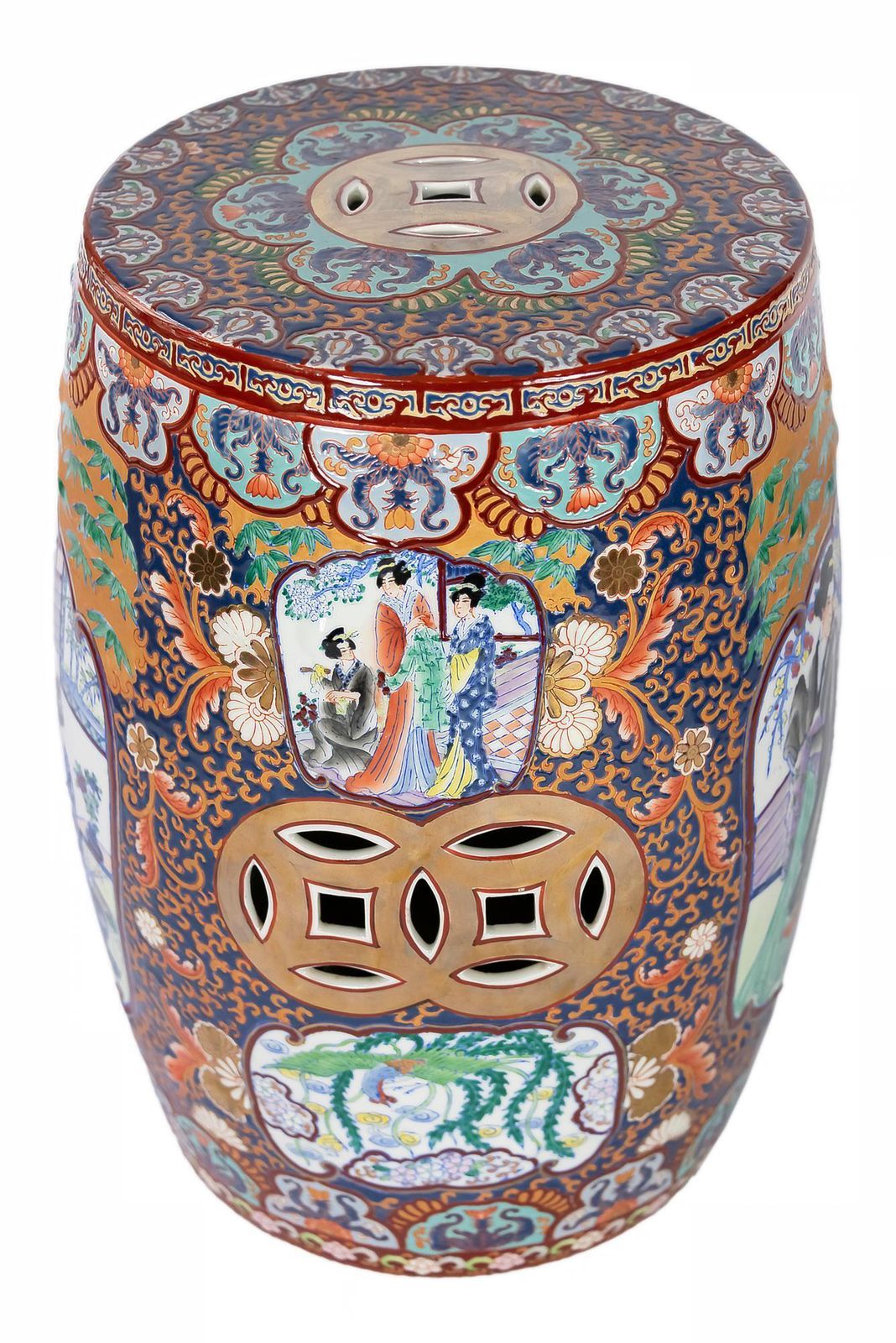 Ceramic Hand Painted Chinese Garden Stool photo furniture