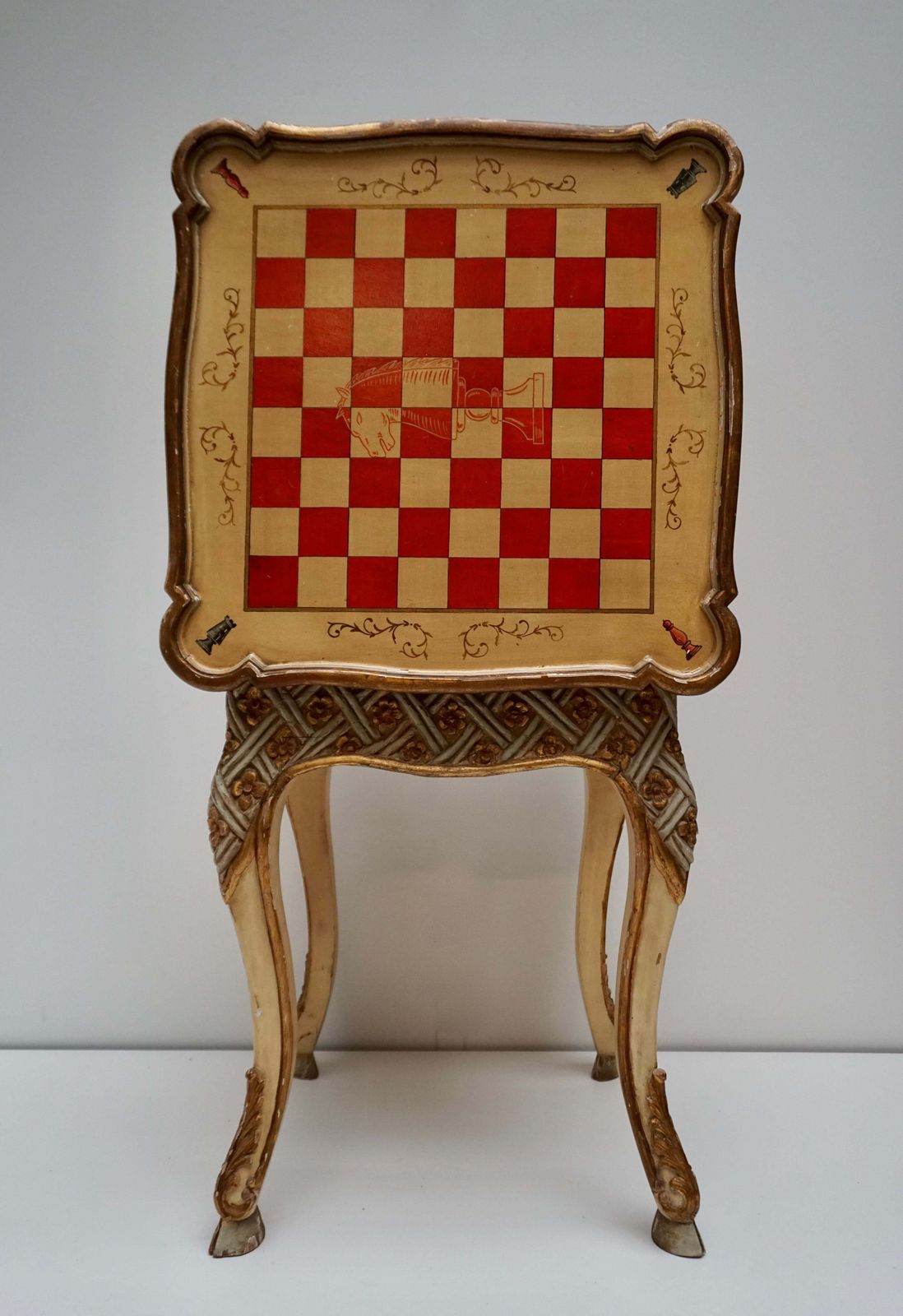 Games Chess Set Of Handcrafted And Painted Wood Pieces With Table And Board photo Home Decor