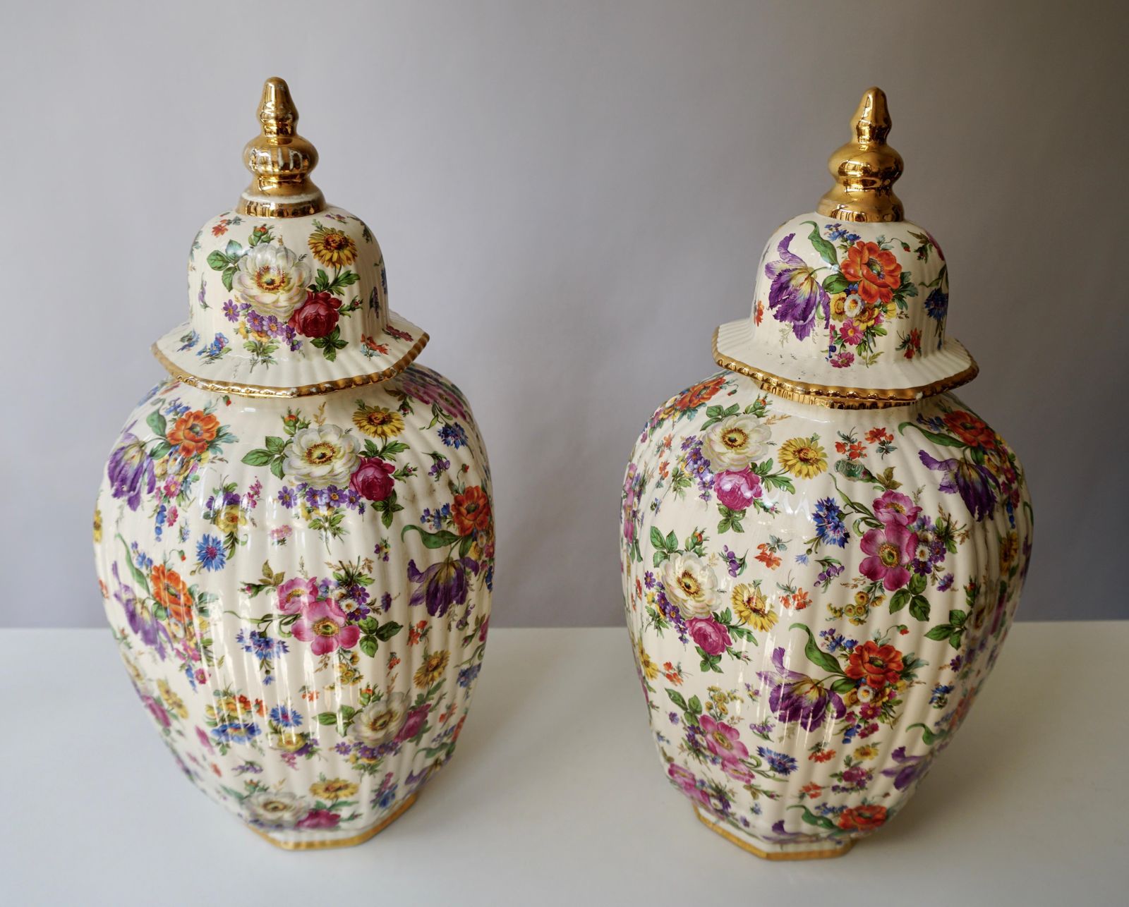 Boch Frères Vase With Stylized Floral Motifs photo for sale