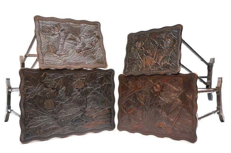 Set Of Four French Art Nouveau Nesting Tables photo Furniture