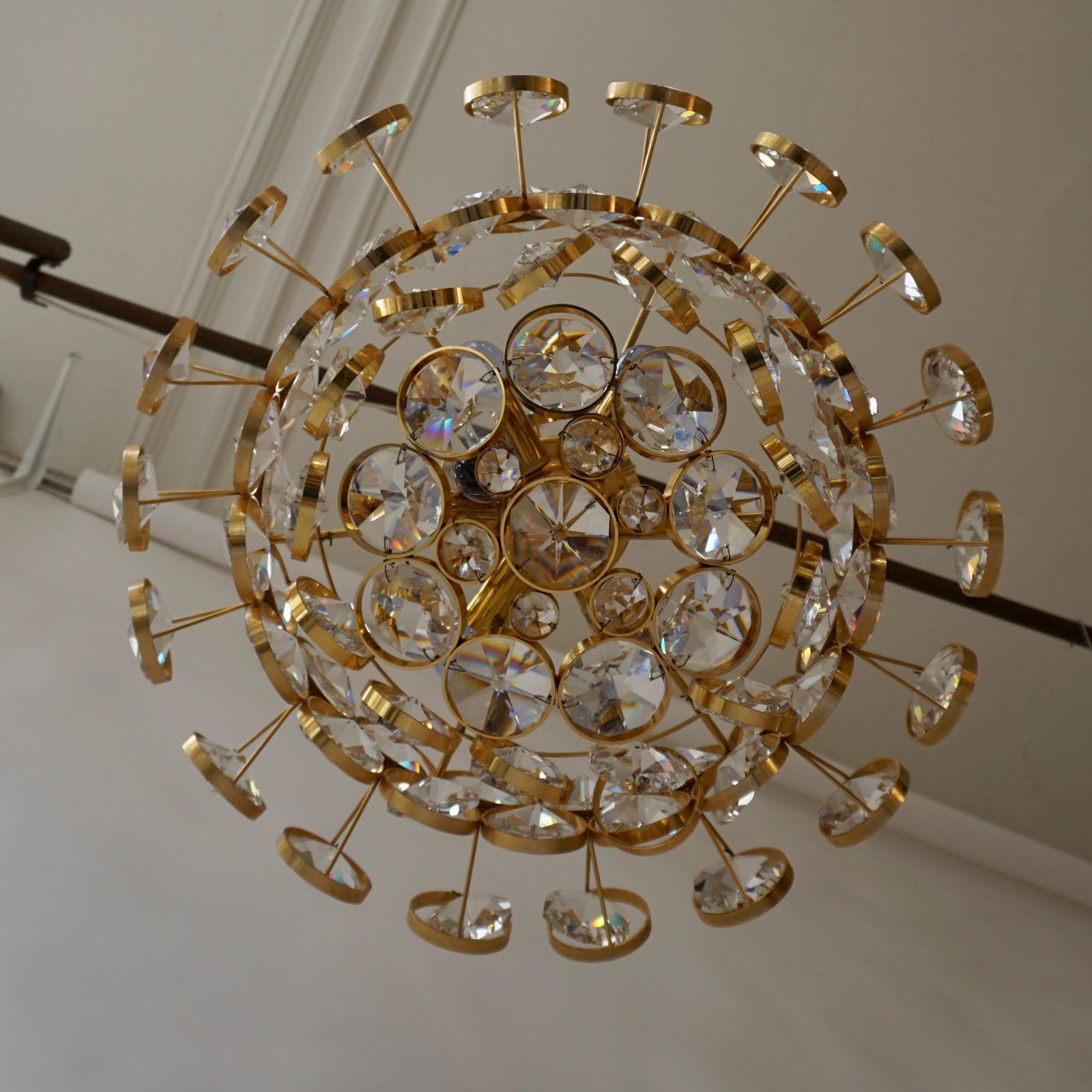 Crystal Glass "Palwa" Chandelier, Circa 1970s photo 2932.0