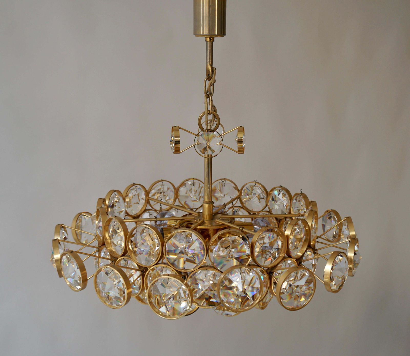 photo furniture Crystal Glass "Palwa" Chandelier, Circa 1970s