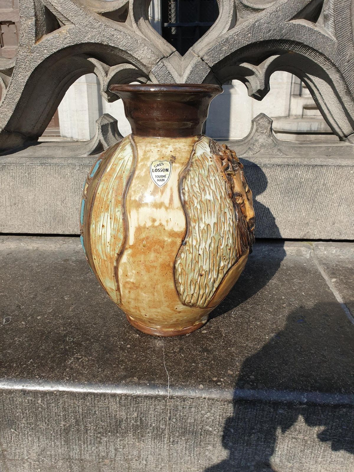 photo furniture Ceramic Vase Of  Christ By Losson Belgium