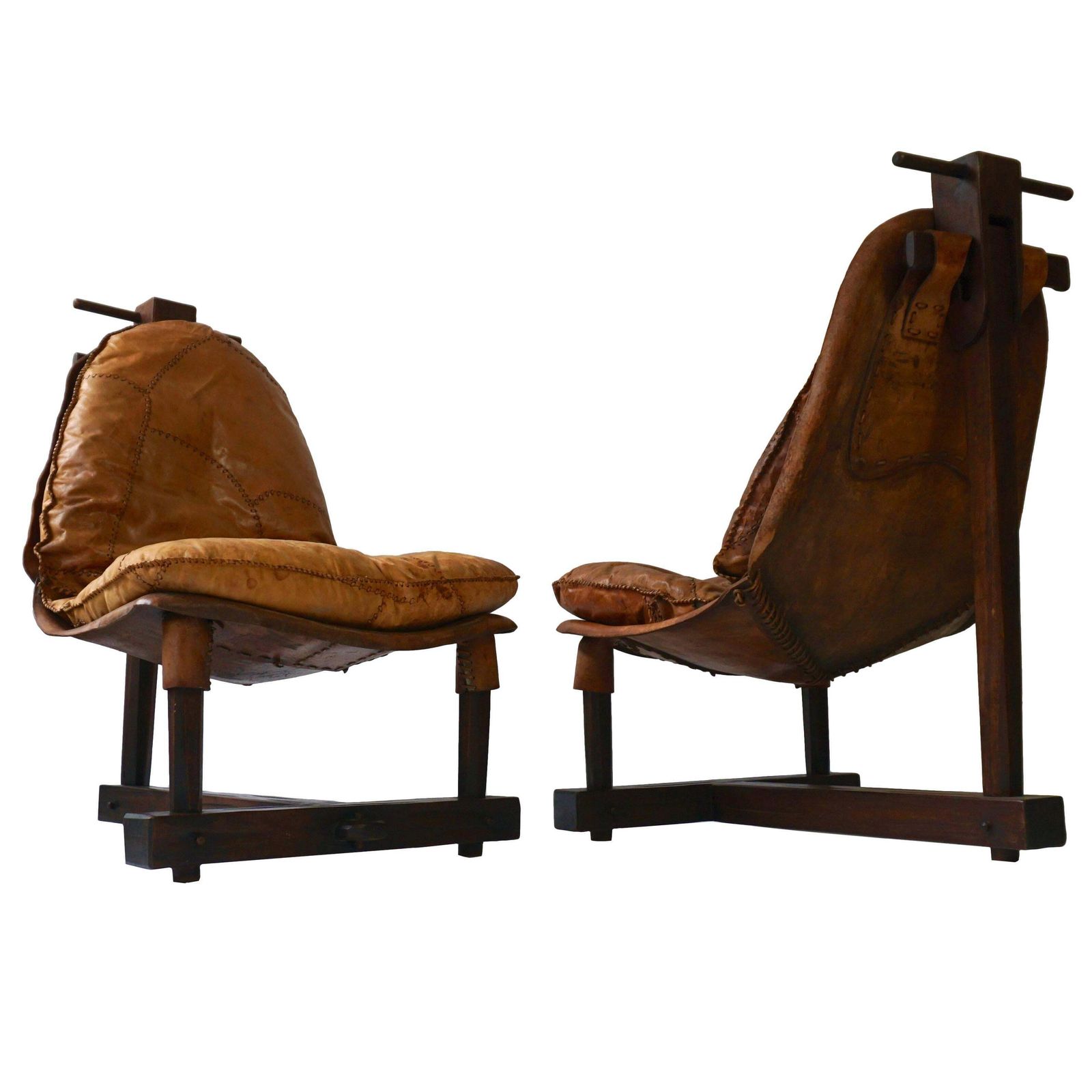 Pair Of Brazilian Brutalist Style Lounge Chairs