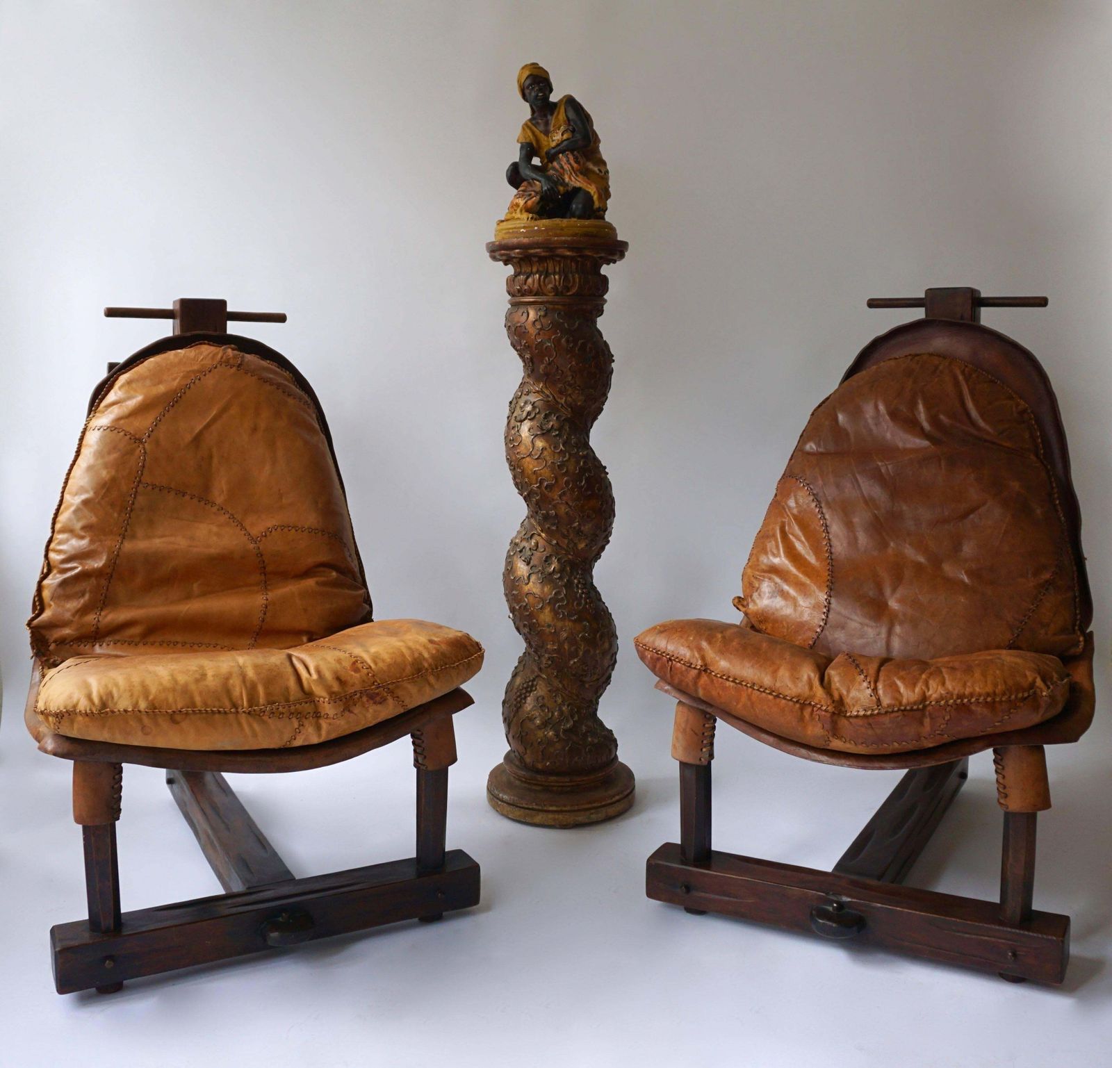 Pair Of Brazilian Brutalist Style Lounge Chairs photo vinterior