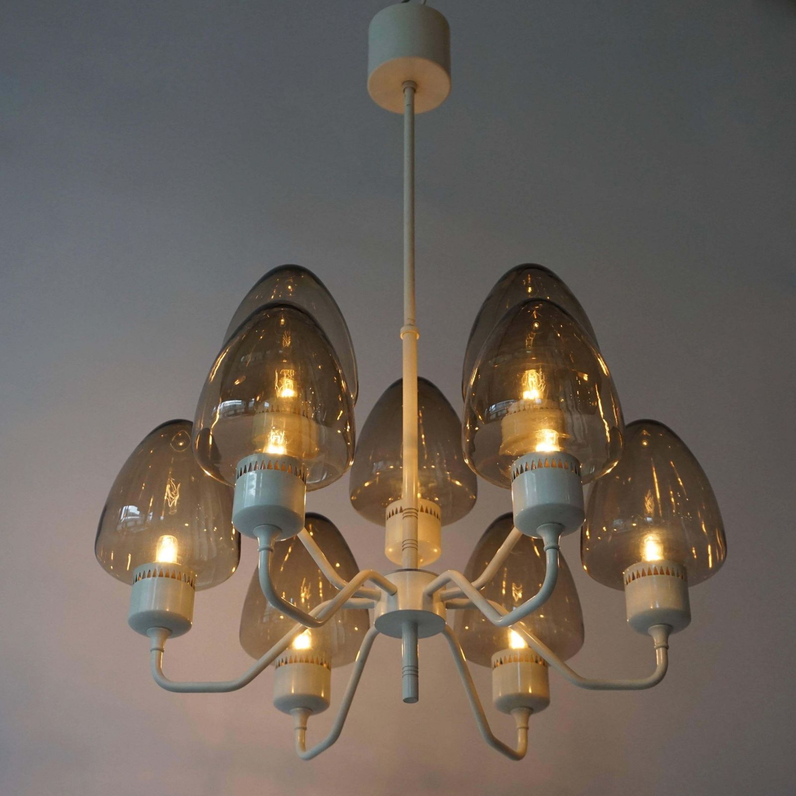 Mid Century Swedish Glass Chandelier By Hans Agne Jakobsson photo buy