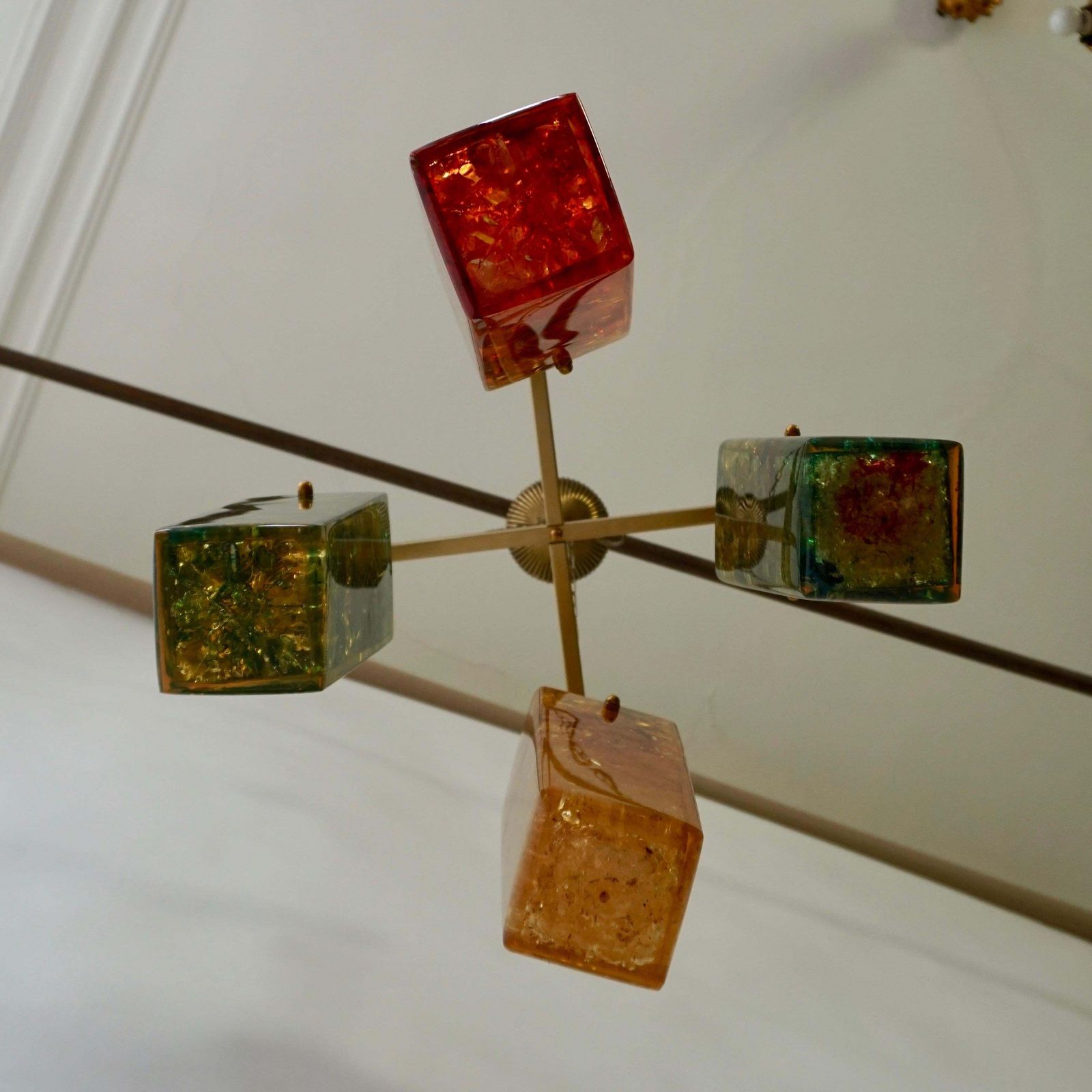 Pierre Giraudon Fractal Resin Shatterline Chandelier photo buy
