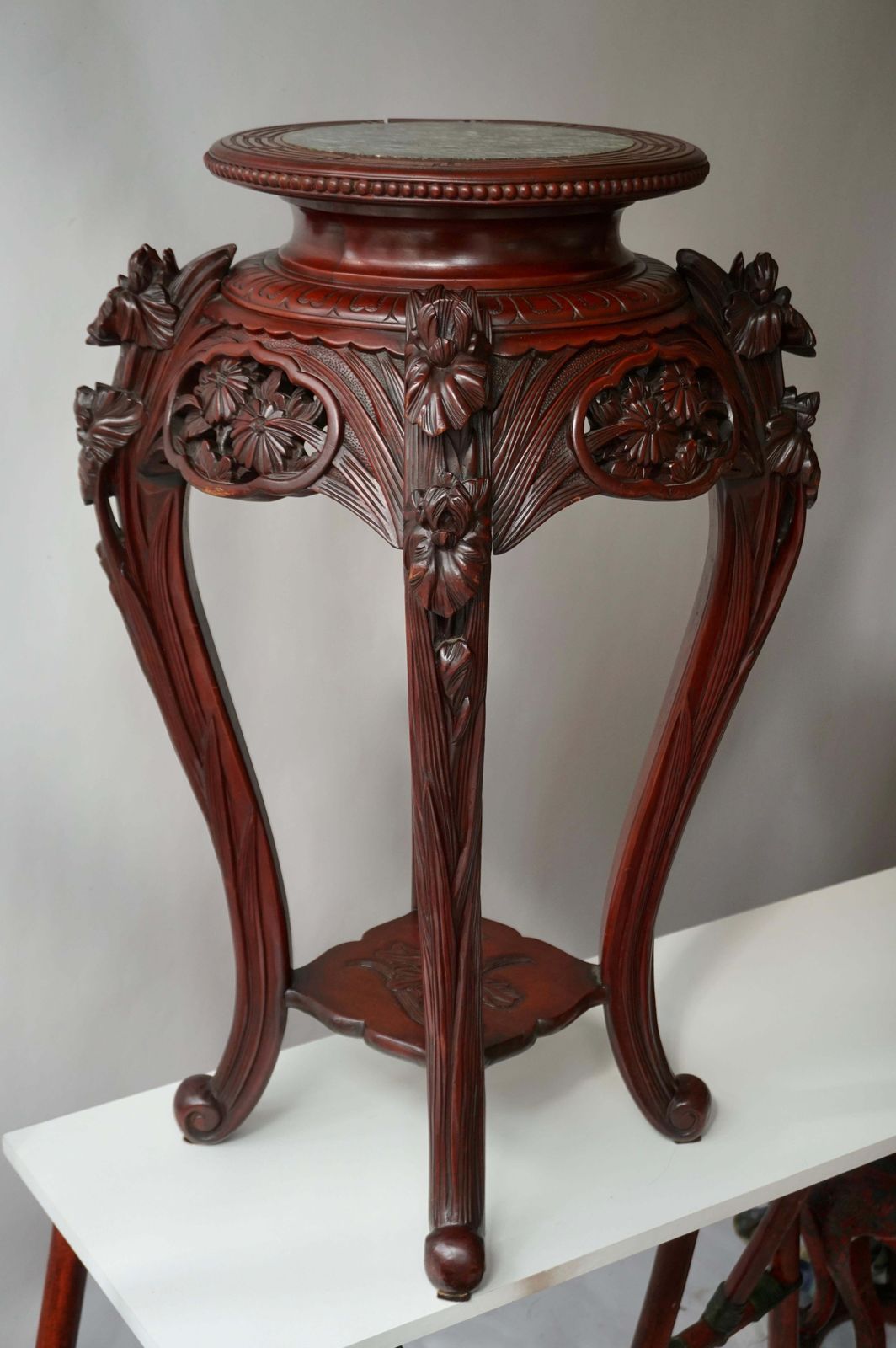 Chinese Rosewood Country House Pedestal photo vinterior