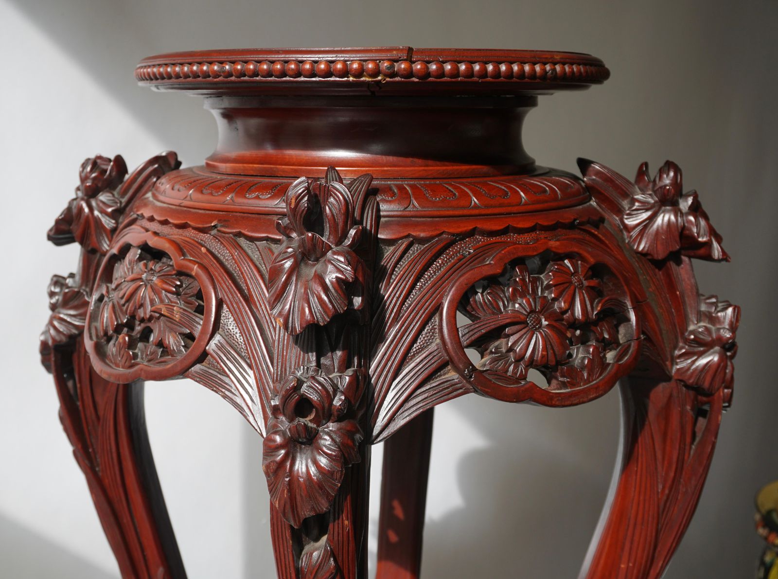 Chinese Rosewood Country House Pedestal photo vintage