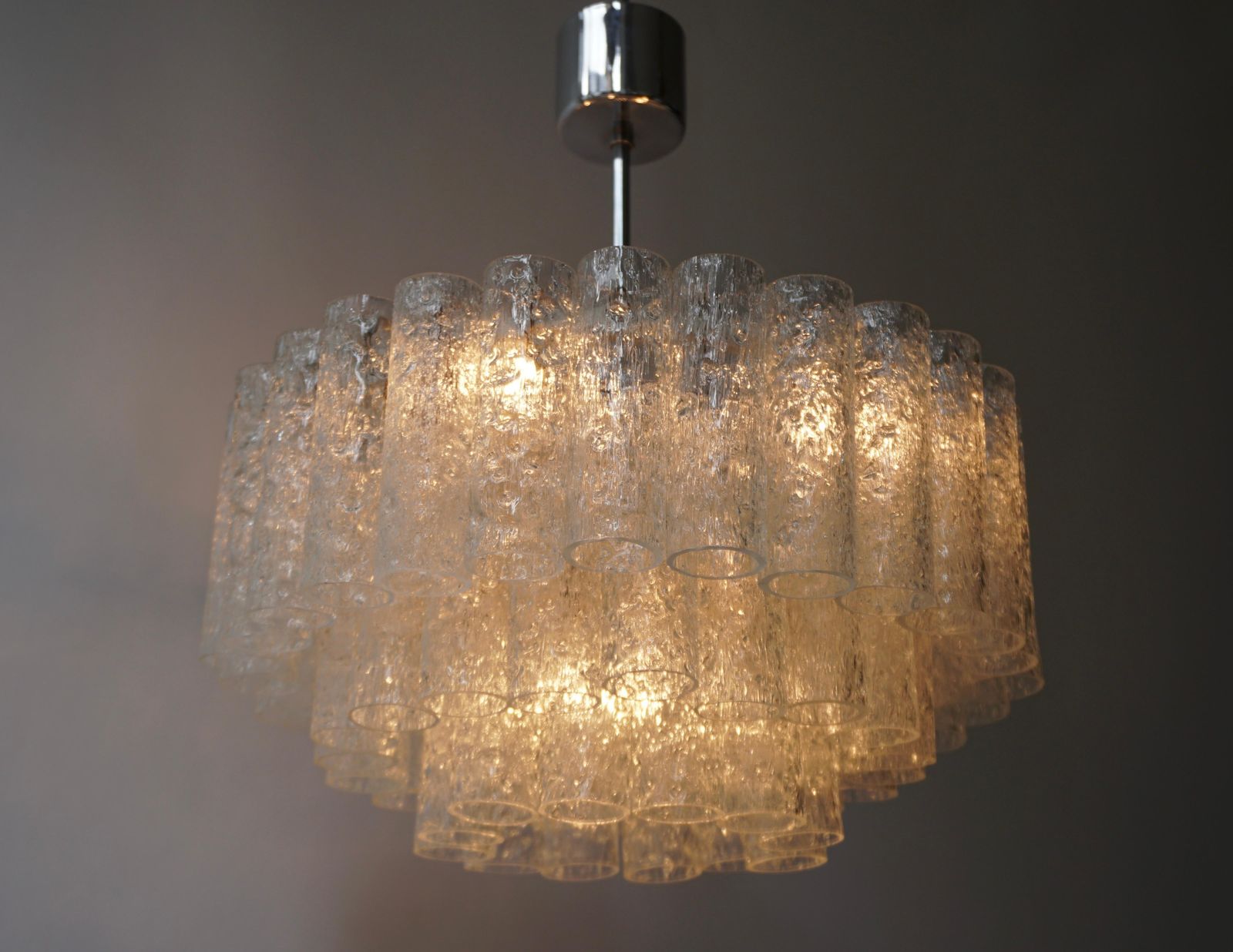 photo furniture Doria Glass Tube Chandelier, 1960s, Germany