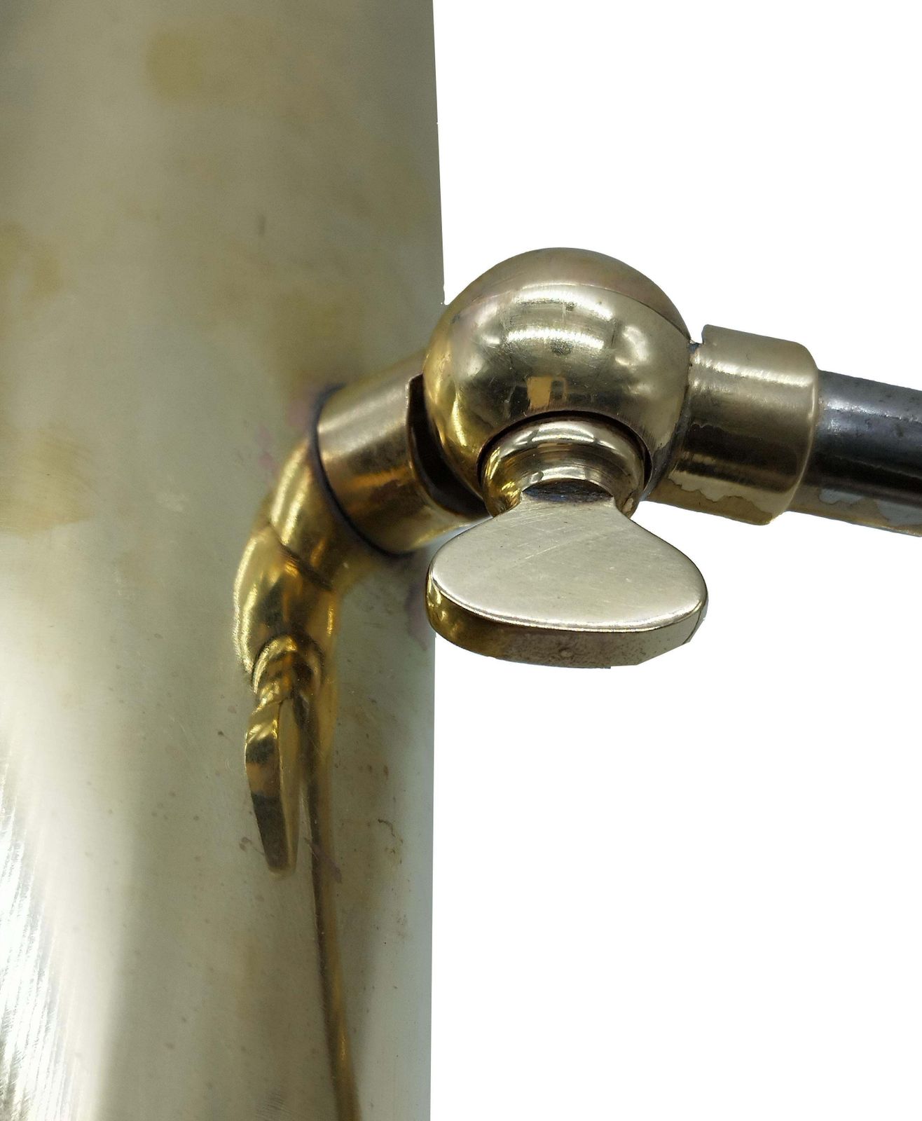 Ministerial Brass Table Lamp With Swivelling Lampshade, Italy 1950s photo 510.0