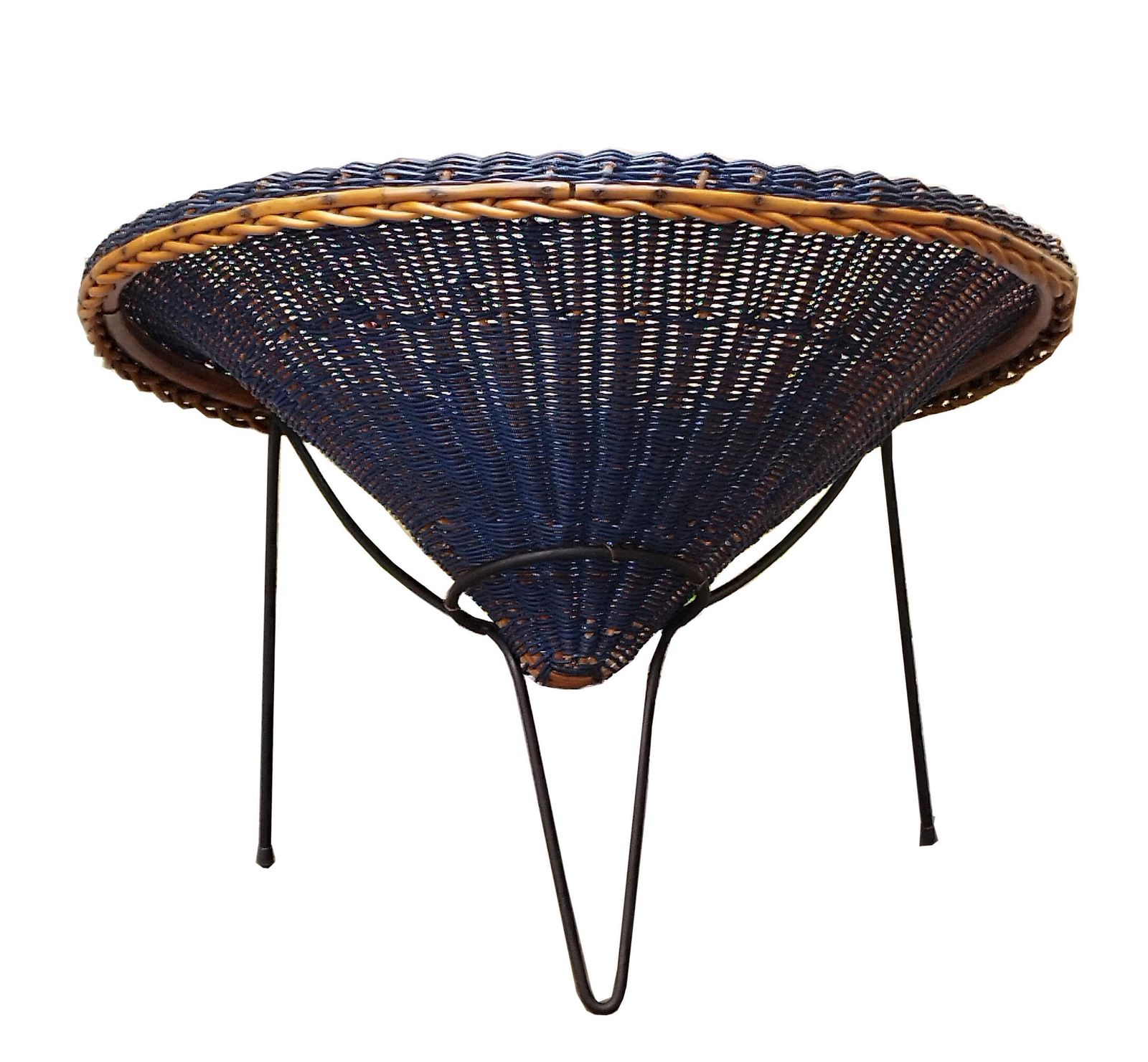 Roberto Mango Set Two Armchairs And Coffee Table In Rattan, Italy 1960s photo Garden Furniture