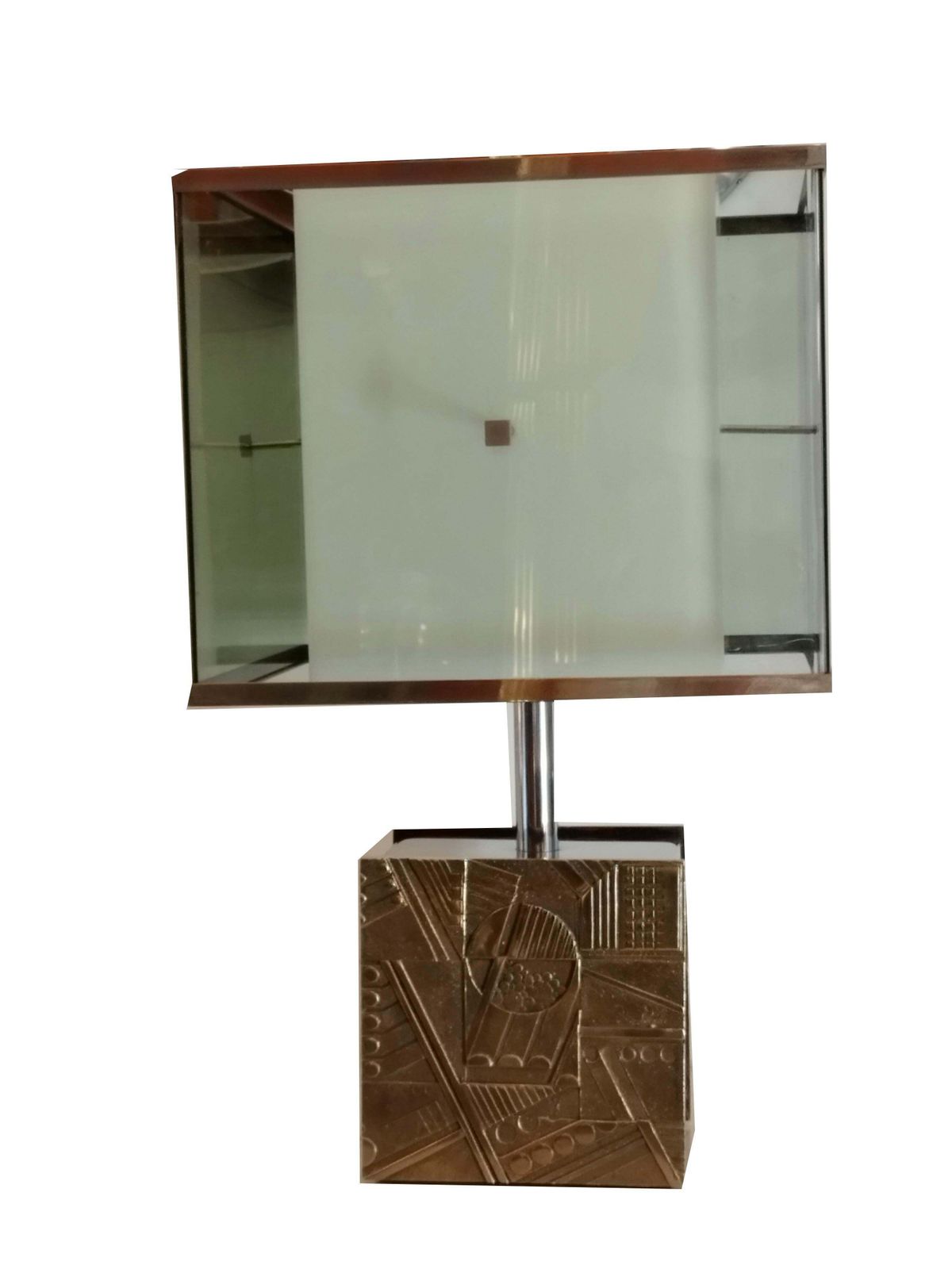 Luciano Frigerio Bronze Table Lamp, Italy 1970s photo furniture