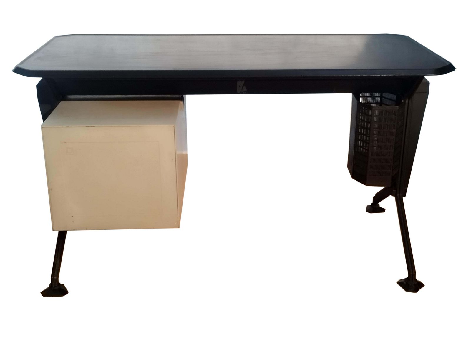photo for sale Studio Bbpr For Olivetti Sintesis "Arco" Office 3 Drawer Desk, Italy 1960s