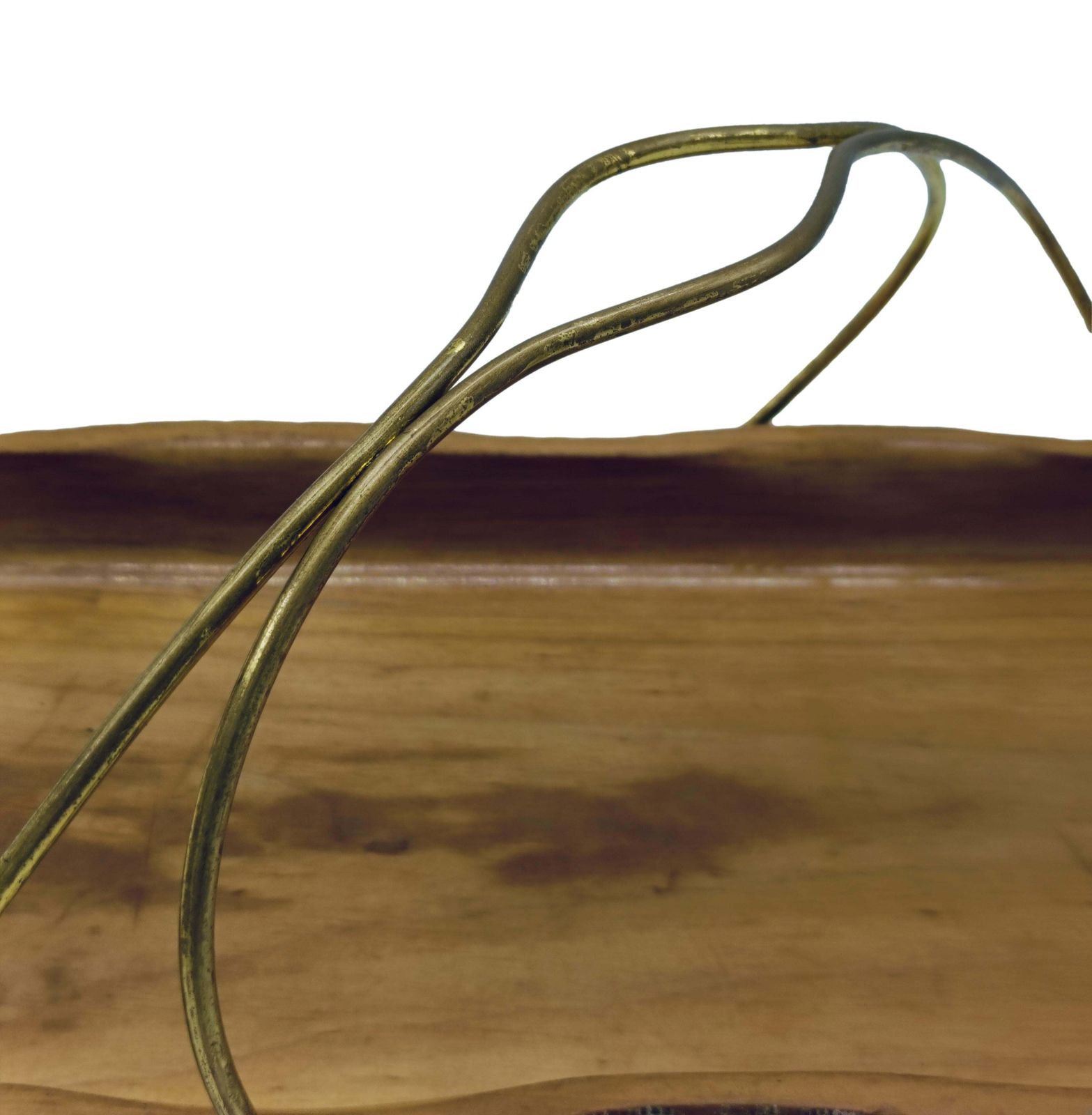 Aldo Tura For Macabo Wood And Brass Tray, Italy 1960s photo Home Decor