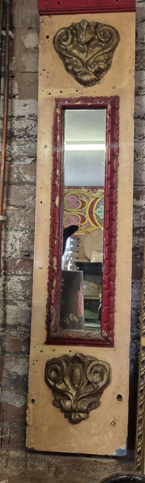 Original Victorian Fairground Mirrored Panel