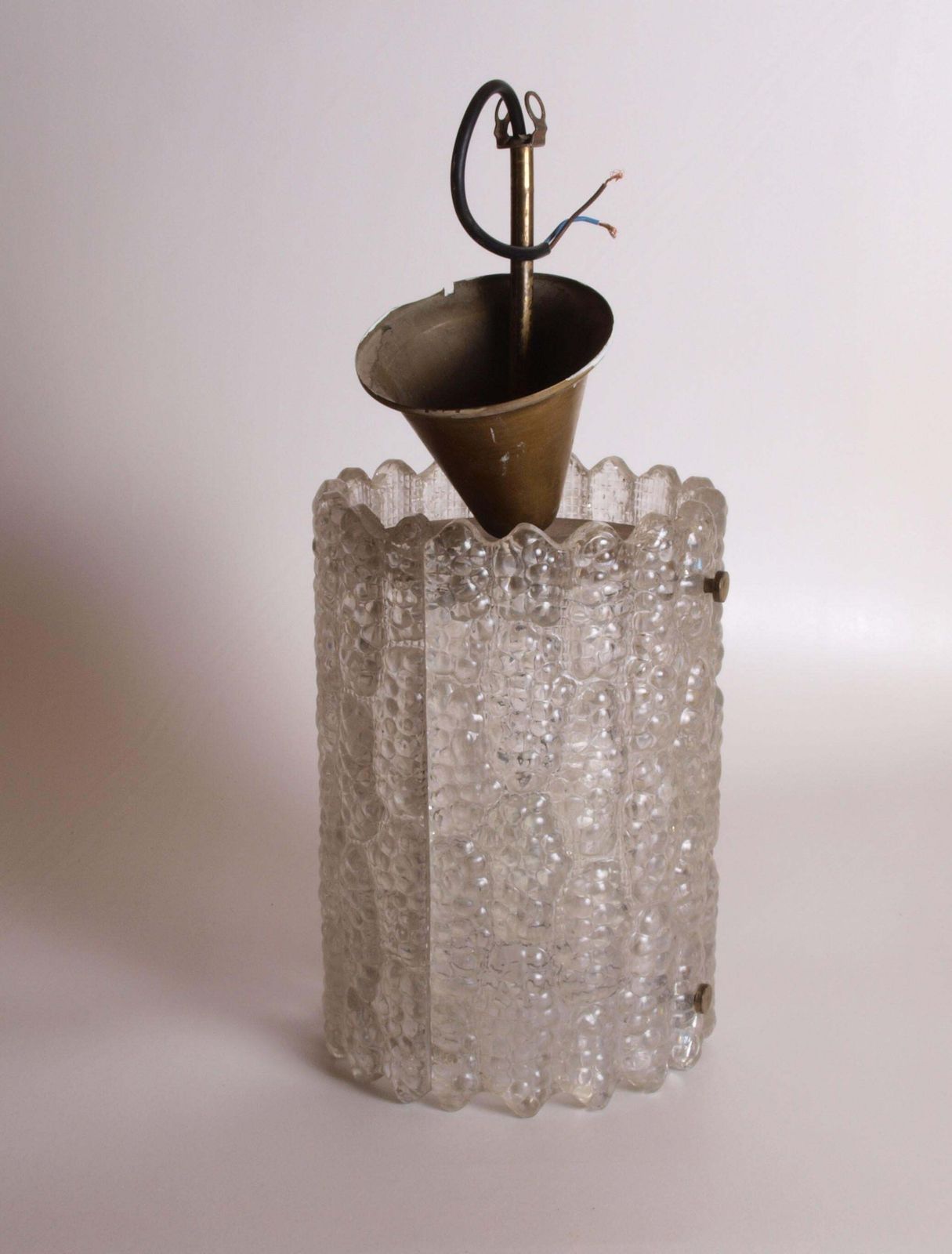 Messing & Glazen Hanglamp Van Carl Fagerlund Voor Orrefors, Jaren 1960 photo Verlichting