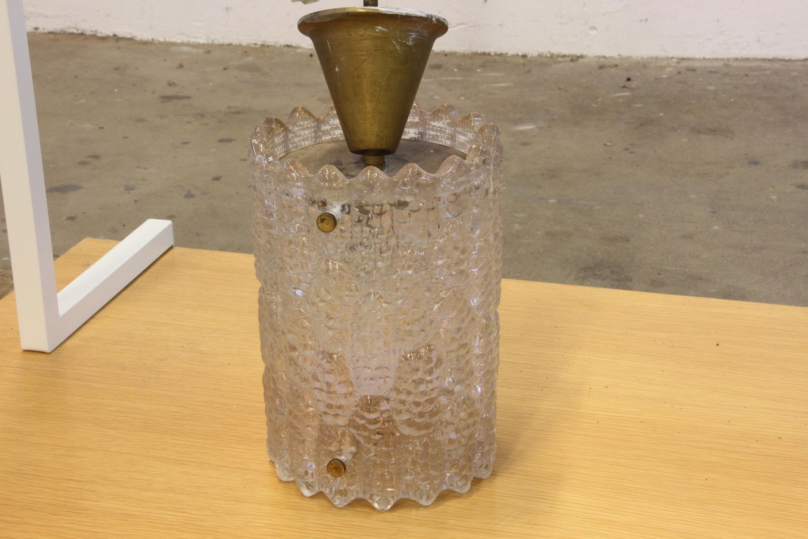 photo vinterior Messing & Glazen Hanglamp Van Carl Fagerlund Voor Orrefors, Jaren 1960