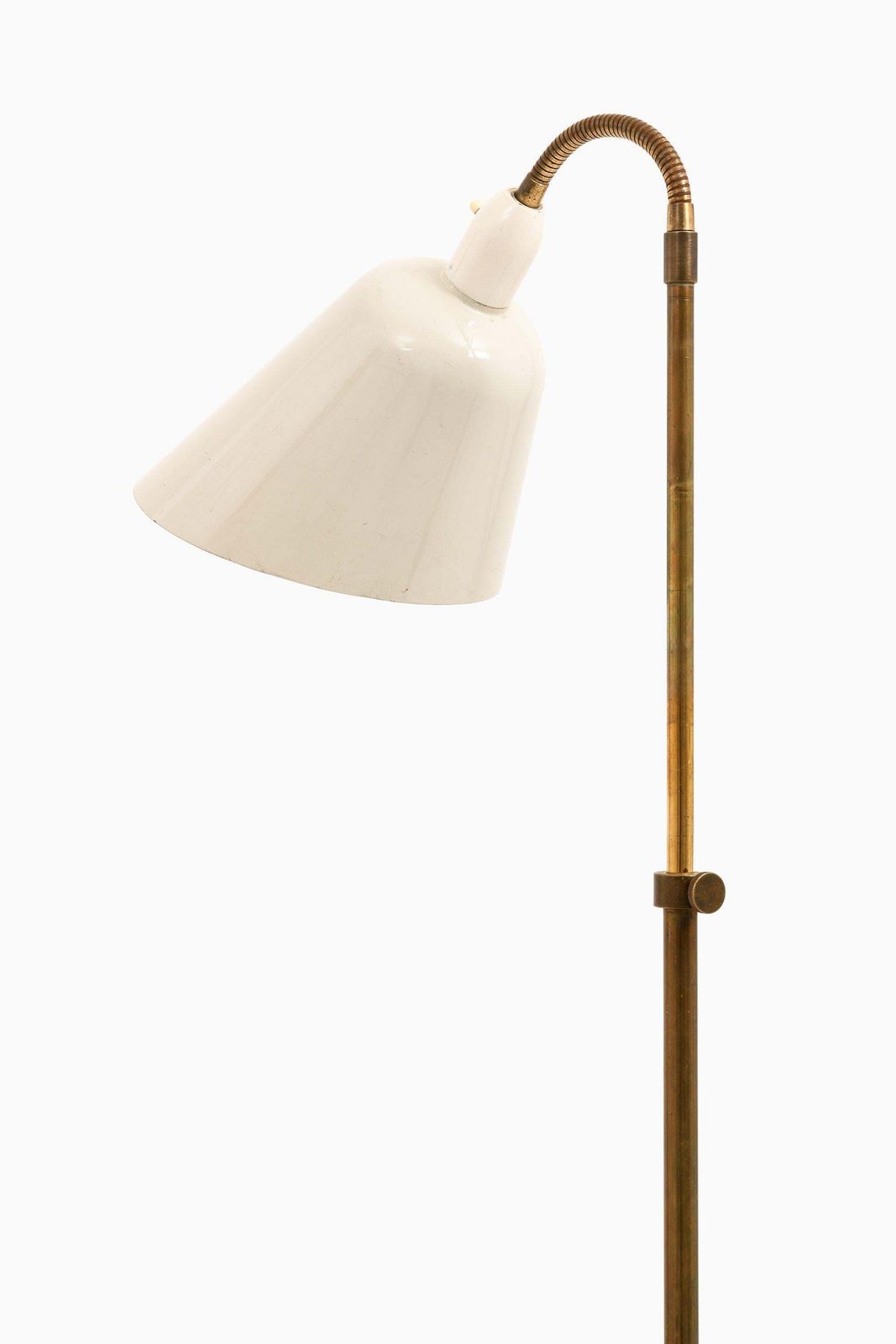 Early Floor Lamp In Brass And Lacquered Metal By Arne Jacobsen, 1950's photo furniture