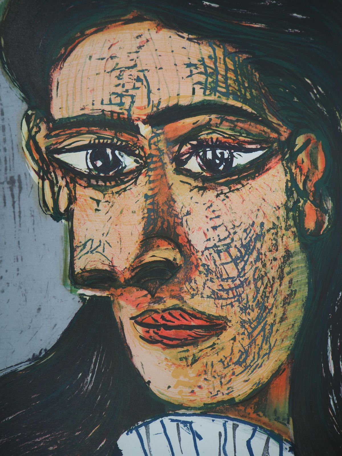 Woman Portrait   Lithograph Poster : Berggruen    Mourlot 1971 (Cwiklitzer #386)1971 photo Art
