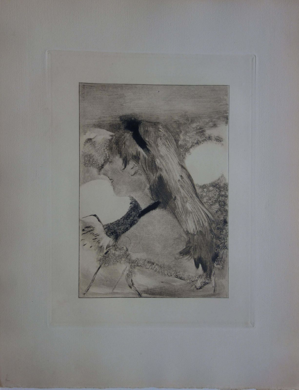 (After) Edgar Degaswhorehouse Scene : Blond Hair Girl   Original Etching1935 photo furniture