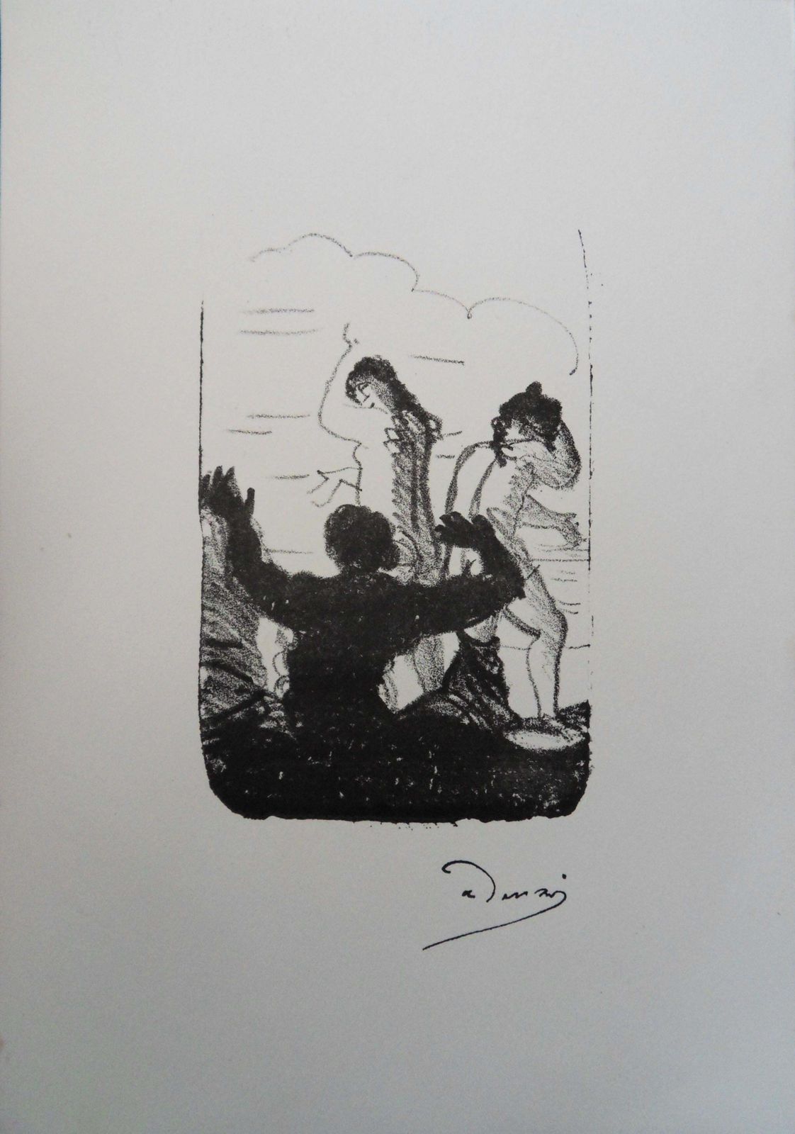 André Deraintwo Nudes Surprised   Lithograph, Mourlot 19501950