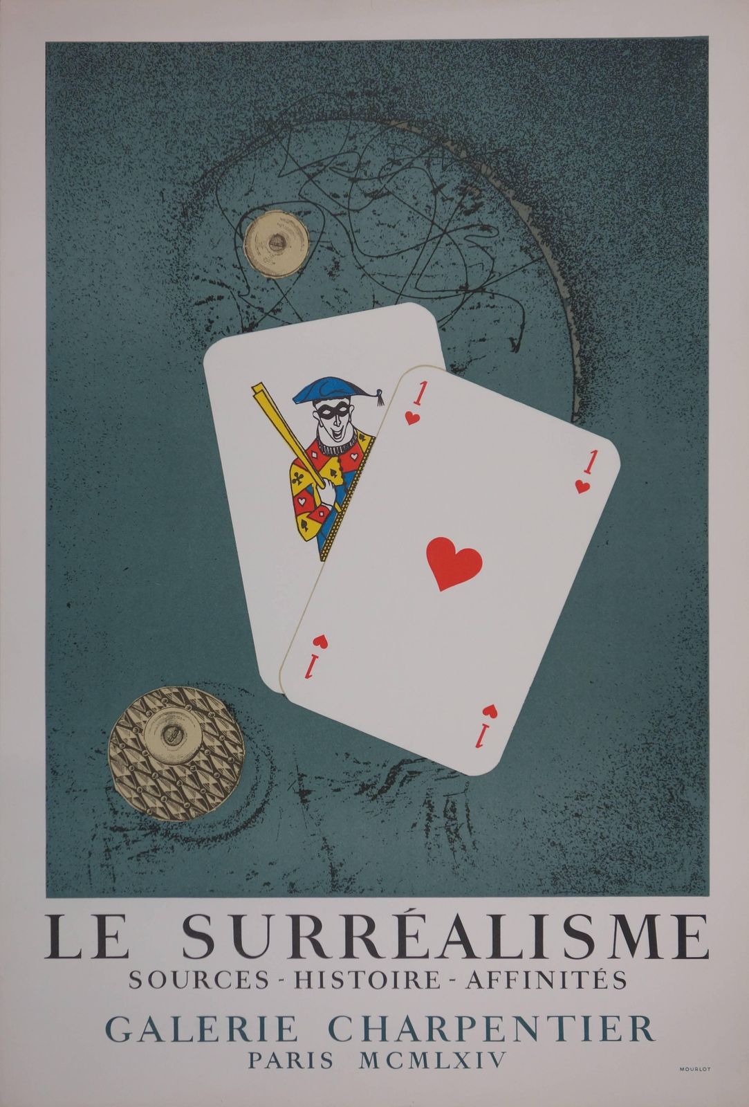 (After) Max Ernstplaying Cards   Lithograph Poster For "Le Surrealisme" By Max Ernst (Mourlot)1964