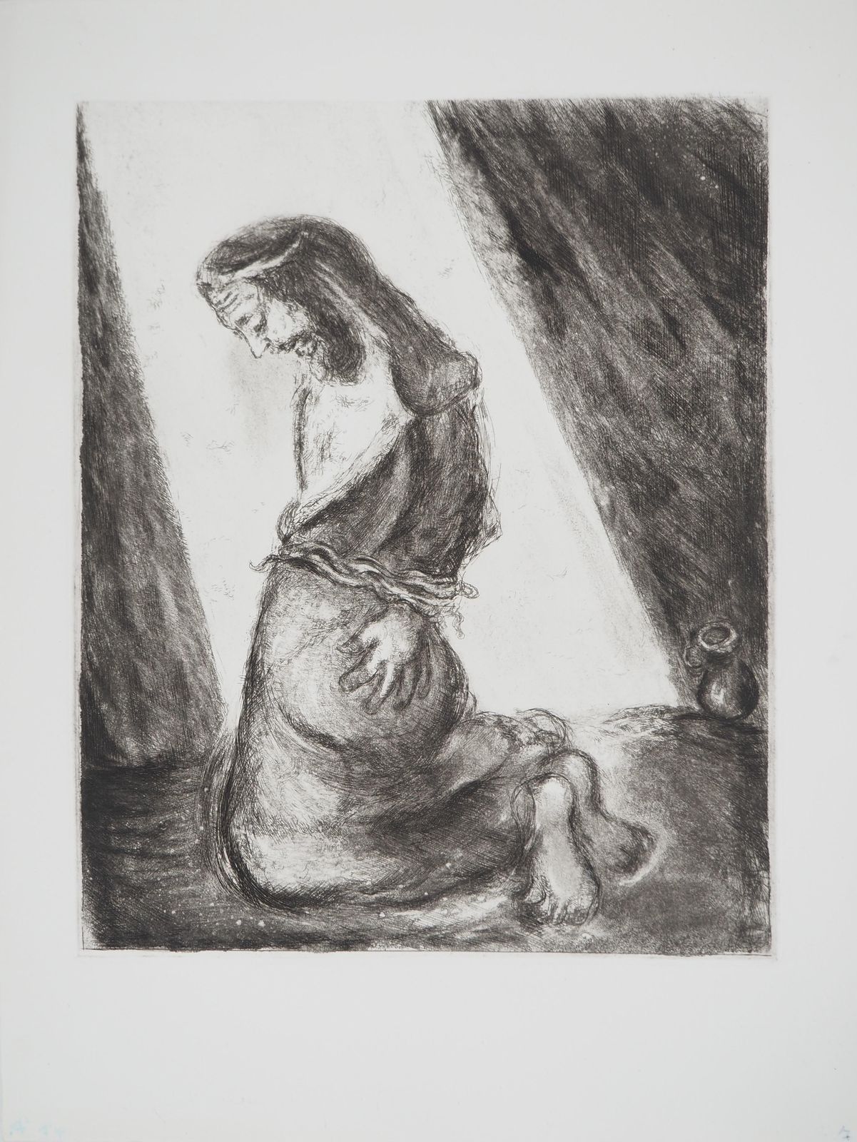 Marc Chagallbible : Jeremiah In The Pit, 1939   Original Etching1939