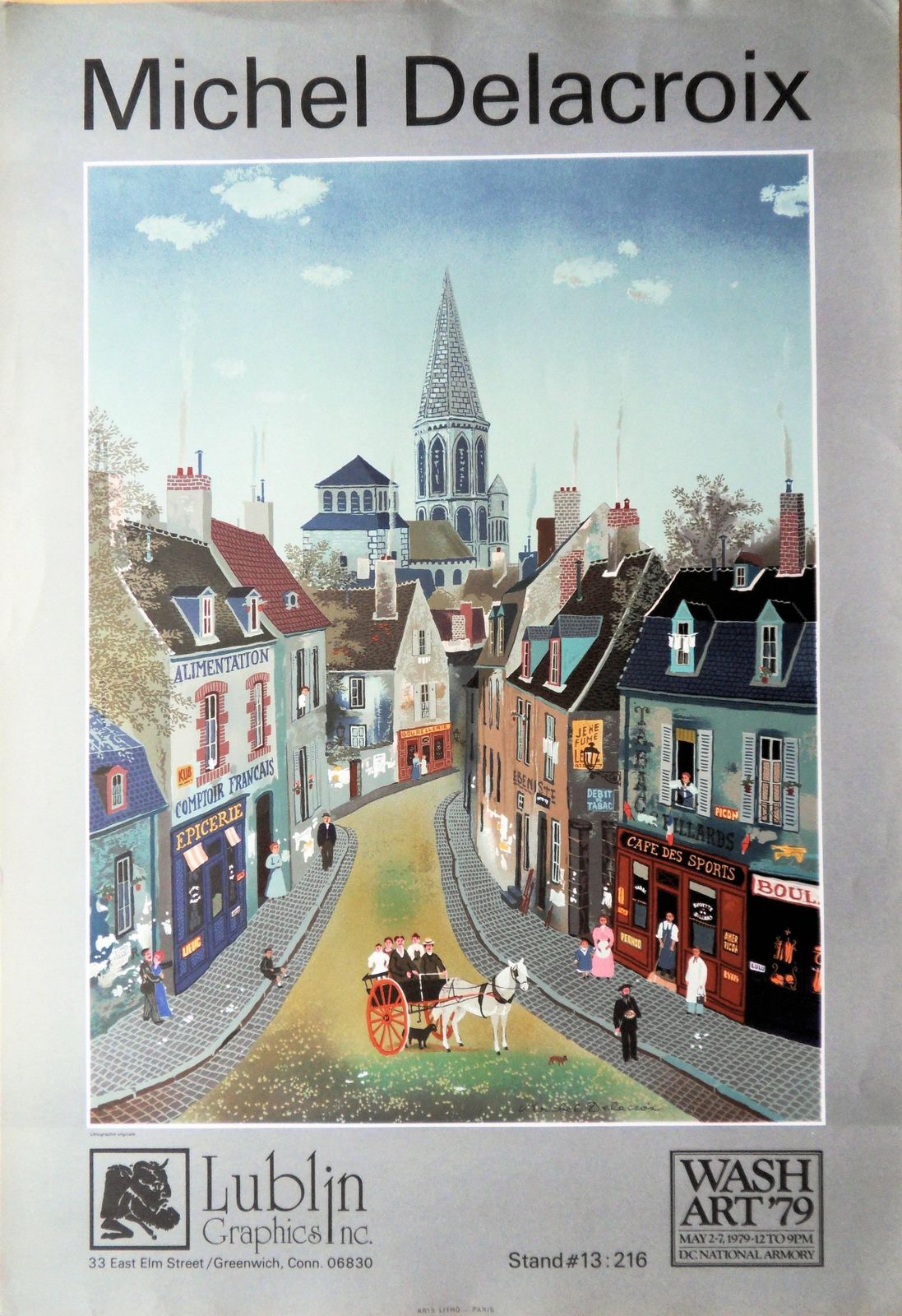 Michel Delacroixfrance : Traditional Village   Lithograph Poster1979 photo for sale