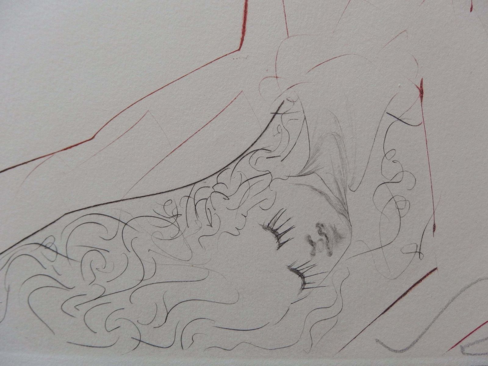Tristan Blessé ("Tristan Wounded"), Original Etching, Handsigned1970 photo Art