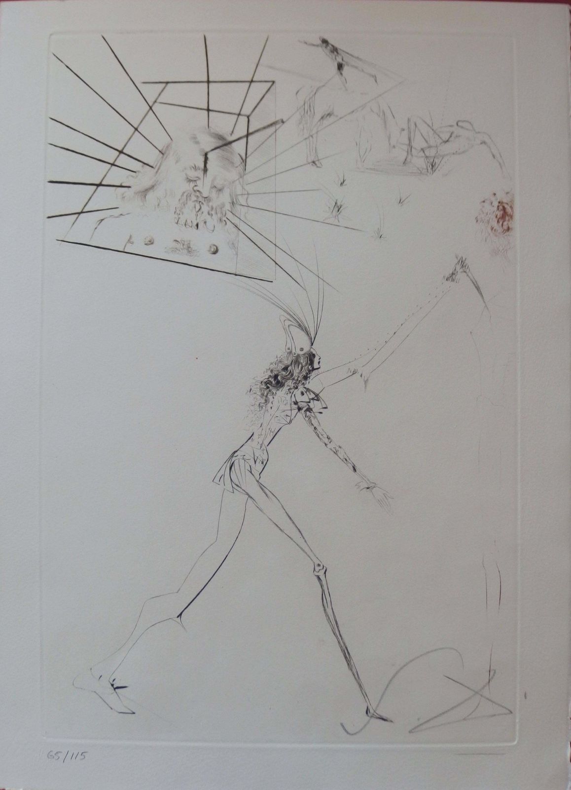 Les Trois Barons Felons ("The Three Bad Barons"), Original Etching, Handsigned1970