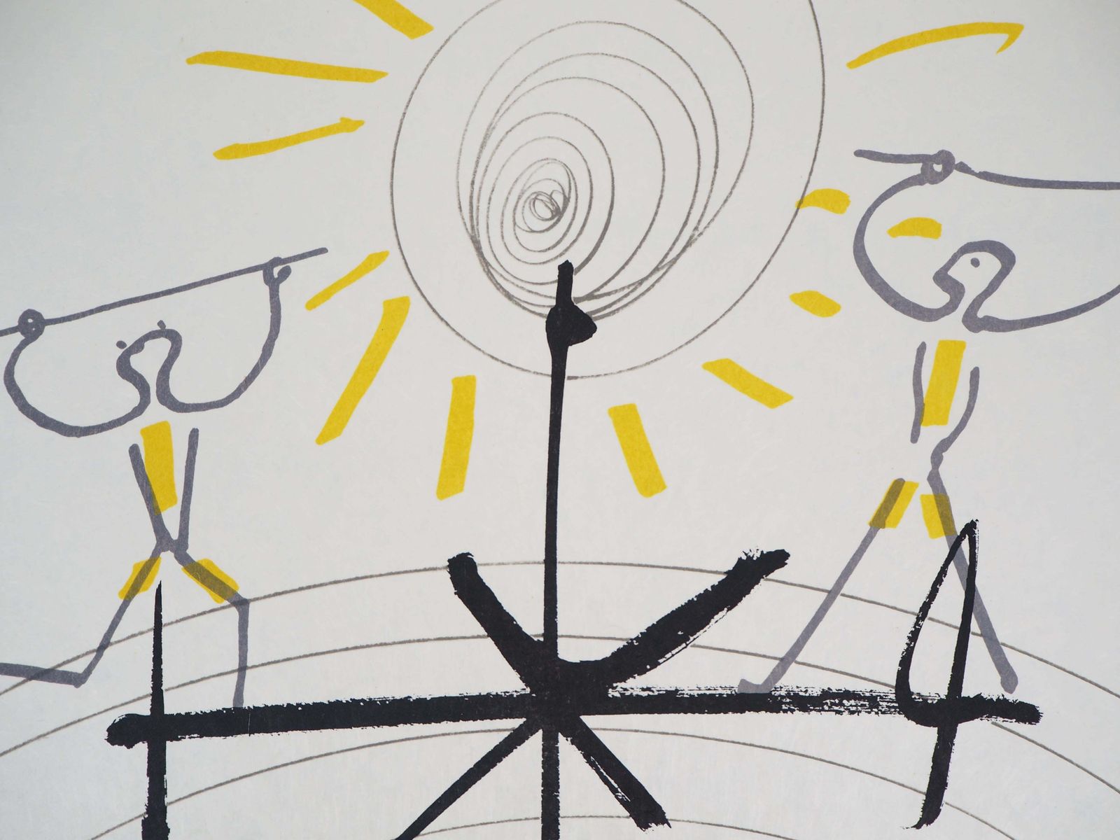 Jean Cocteaujean Cocteau And Raymond Moretti : Dancers, Original Hansigned Lithograph1973 photo vinterior