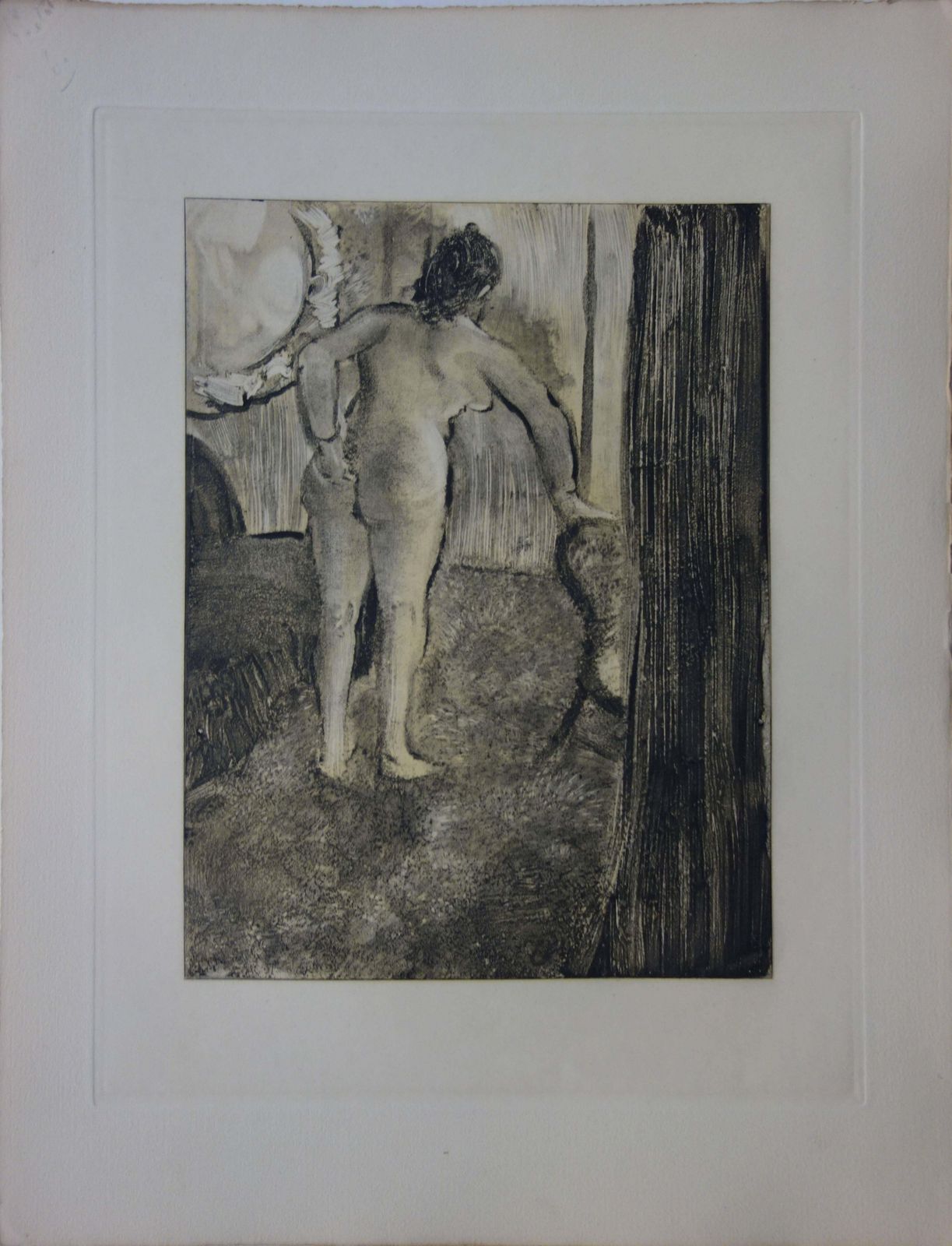 (After) Edgar Degaswhorehouse Scene : Waking Up After A Long Love Night   Etching1935 photo furniture