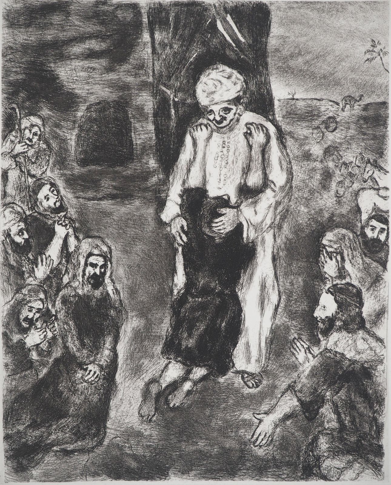 Marc Chagallbible : Joseph Recognized By His Brothers   Original Etching (Vollard #220)1939 photo for sale