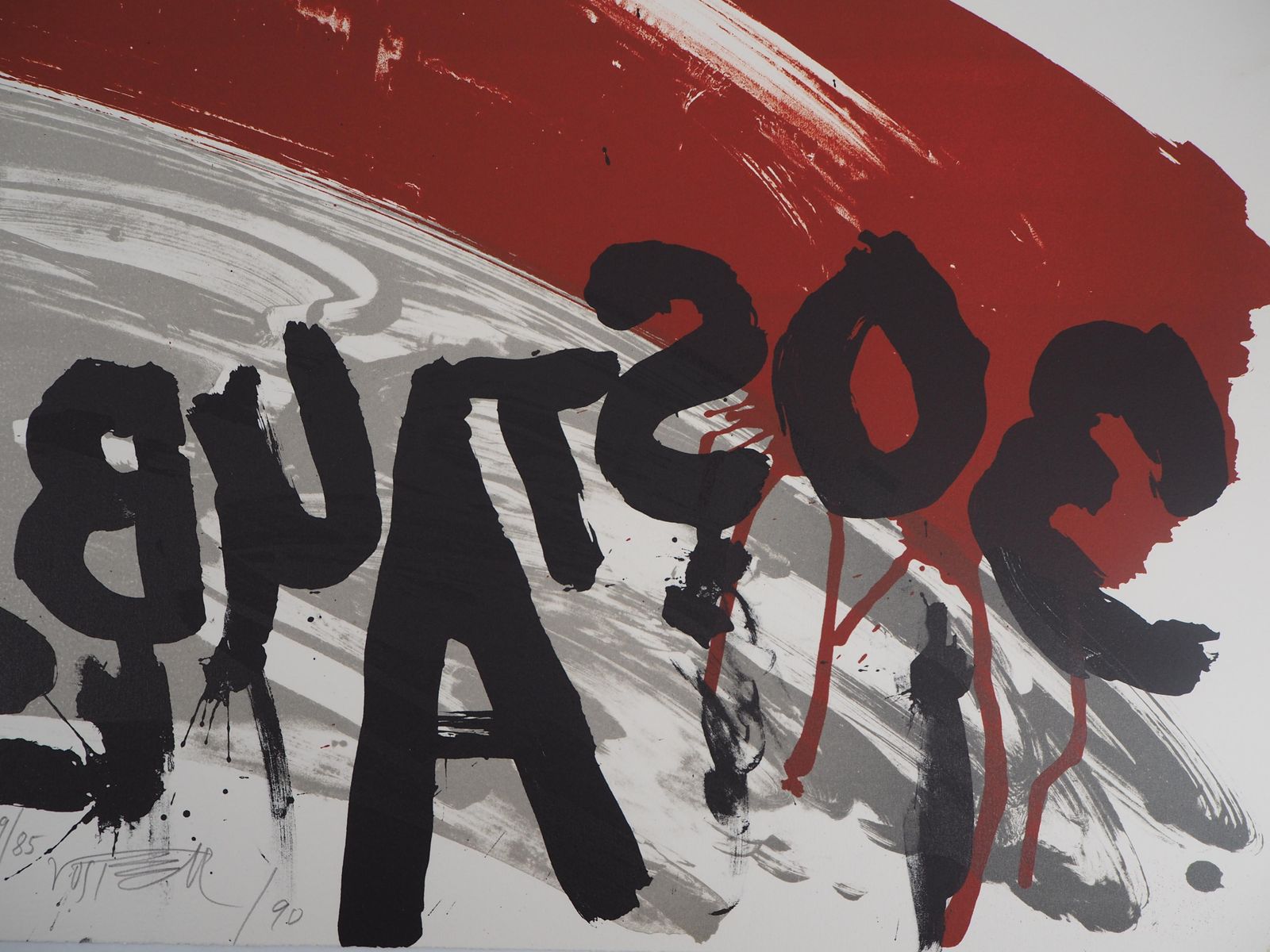 Wolf Vostellthe Scream,  Night Attack   Original Handsigned Lithograph   Ltd 85 Cop (Fluxus)1990 photo vinterior