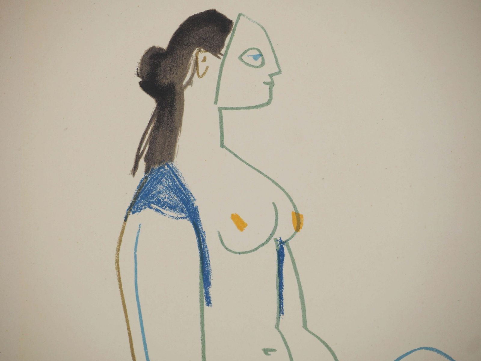 Pablo Picassocomédie Humaine : The King's Muse   Lithograph (Mourlot)1954 photo for sale