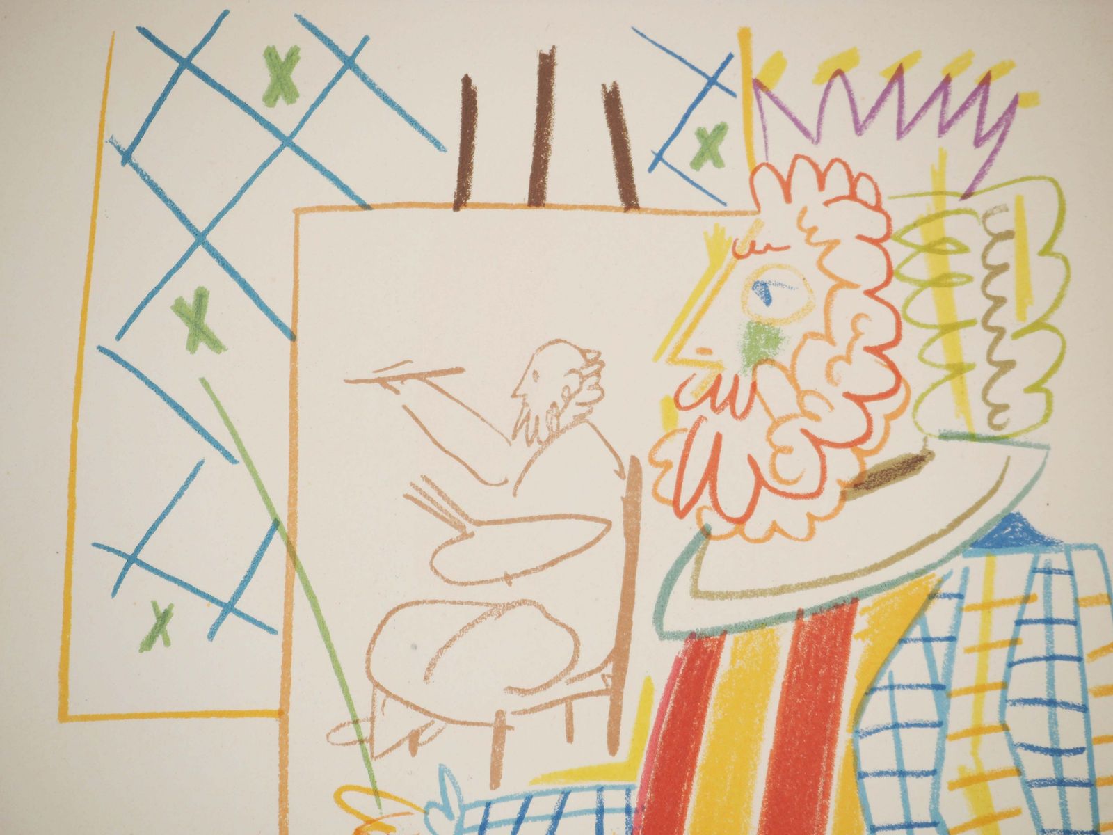 Pablo Picassocomédie Humaine : The King's Muse   Lithograph (Mourlot)1954 photo 510.0