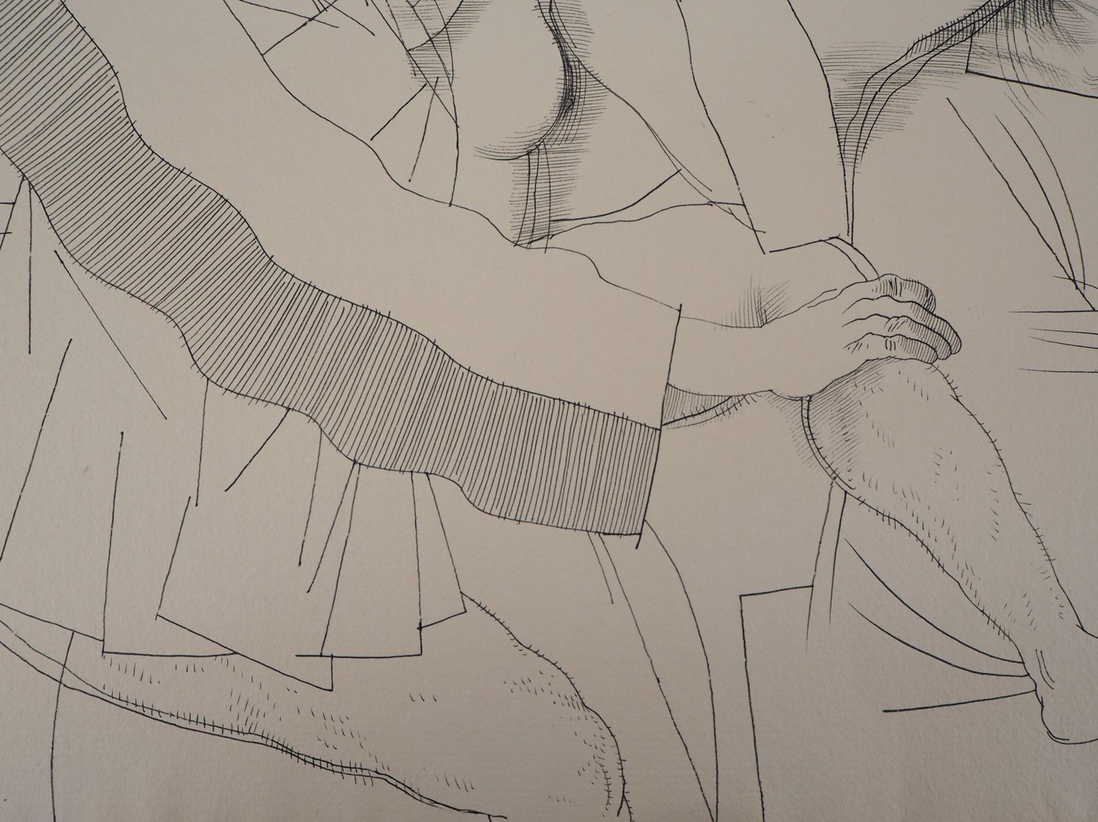 Miguel Condelovers And Pilgrim   Original Ink Drawing, Handsigned1993 photo vintage