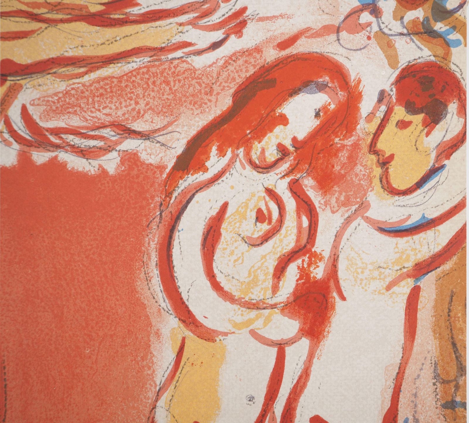 Marc Chagallthe Bible : Adam And Eve Banished From Paradise   Original Lithograph1960 photo furniture