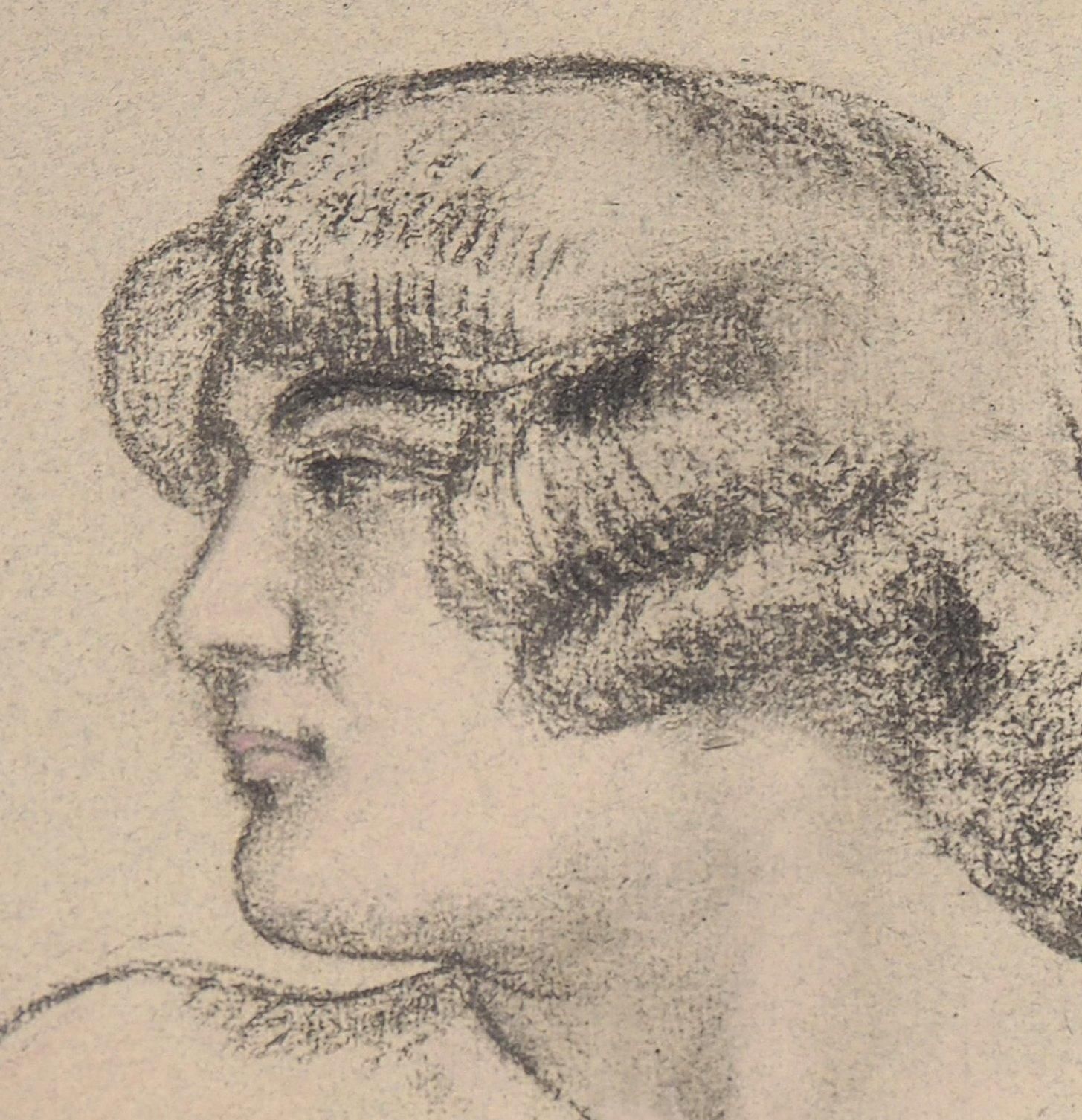 Maurice Denisportrait Of A Model   Original Lithograph1918 photo Art