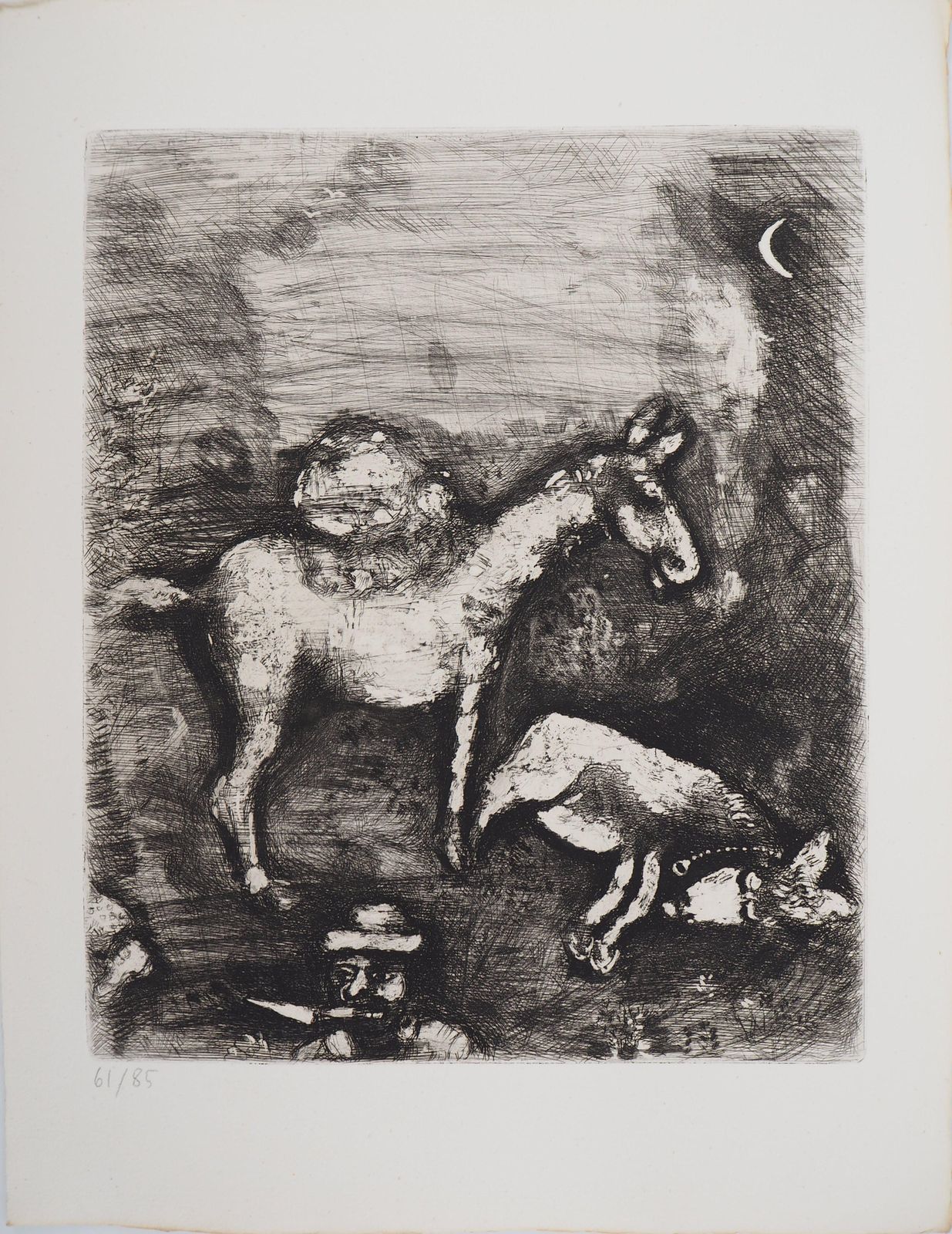 Marc Chagallthe Two Mules   Original Etching   Ref. Sorlier #1971952