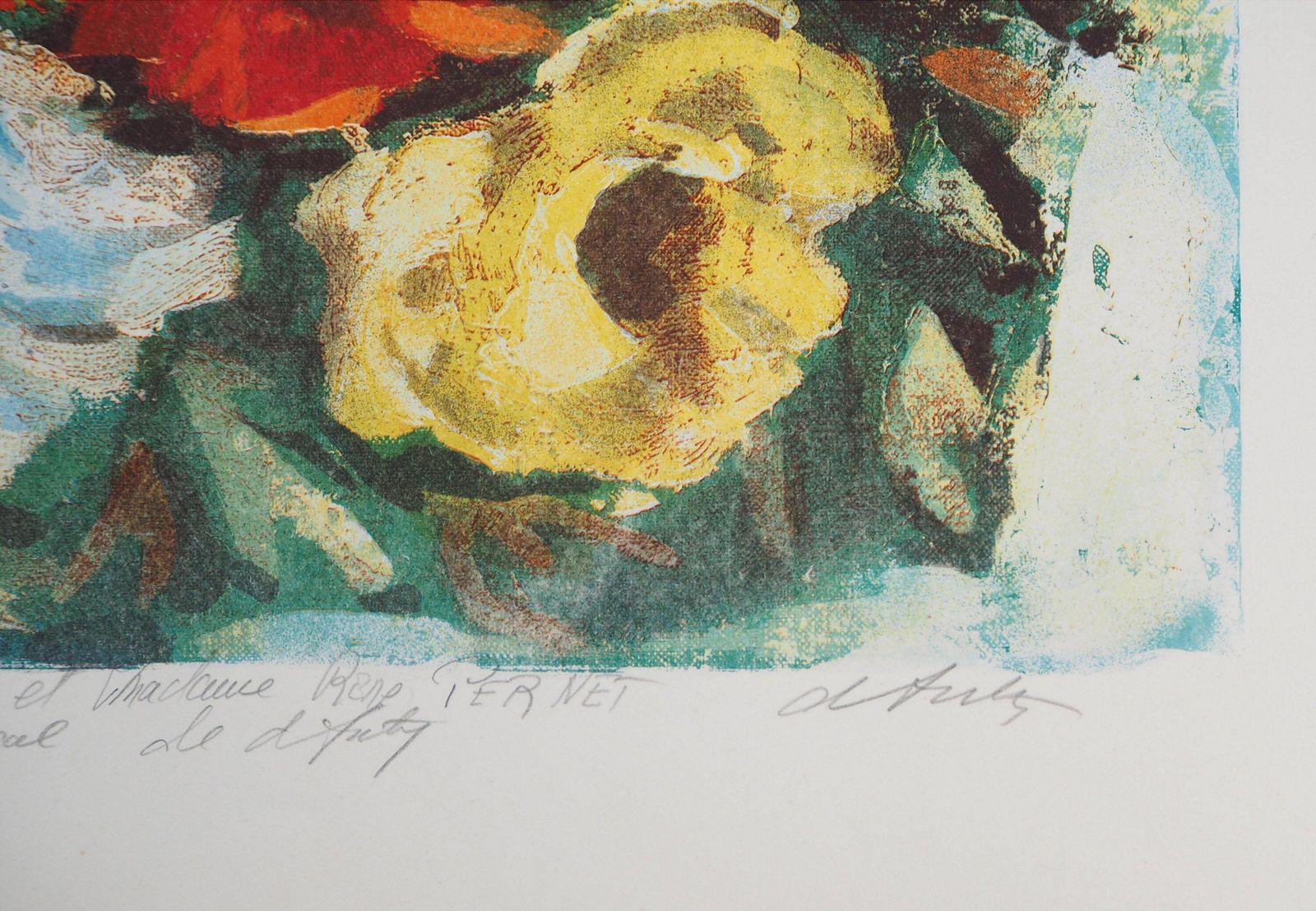Henry Maurice D'antyflower Bouquet   Original Signed Lithograph photo for sale