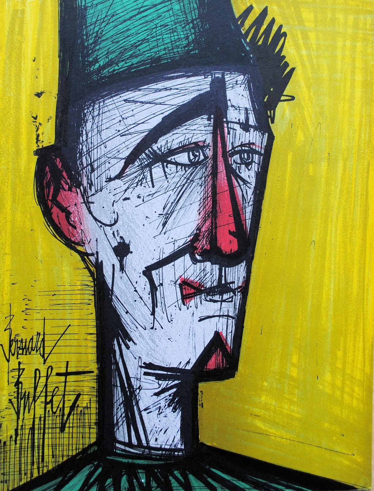 Bernard Buffetcircus : Jojo The Clown   Original Lithograph (Mourlot #112)1967 photo for sale