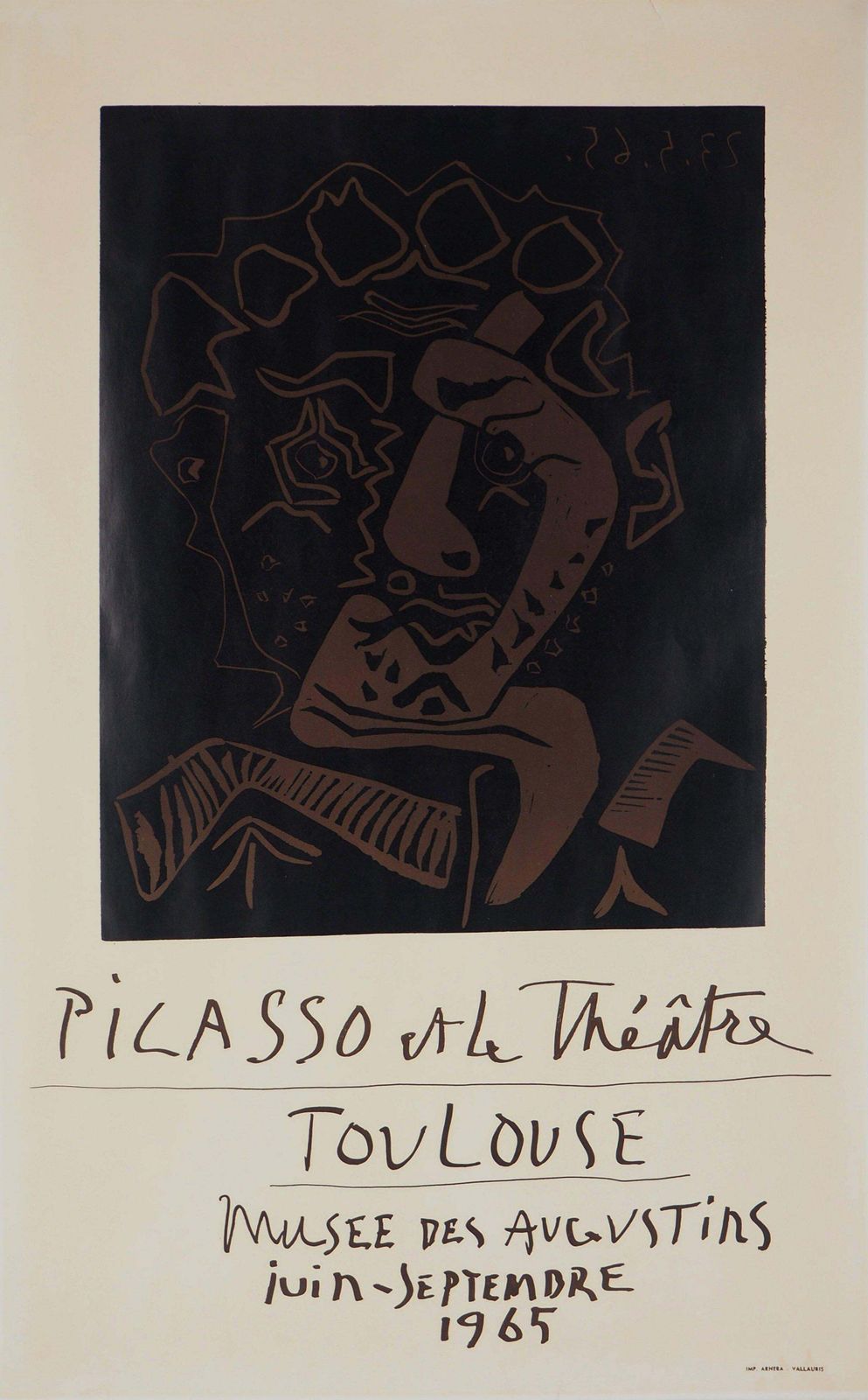Histrion Head (Picasso And Theater)   Linocut, 1965 (Ref. Czwiklitzer #22)1965