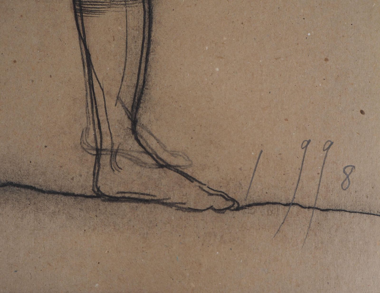 Miguel Condethe Fruit Seller   Tall Original Ink And Charcoals Drawing, Handsigned1998 photo Art