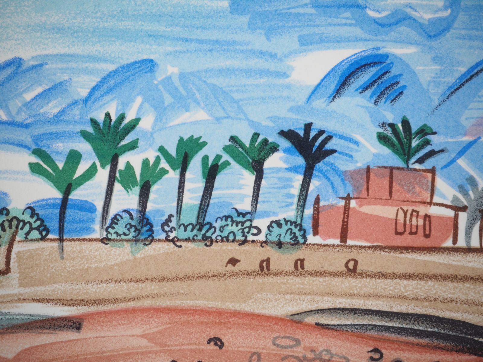 Raoul Dufylandscape In Morocco   Lithograph (Mourlot)1965 photo 170.0